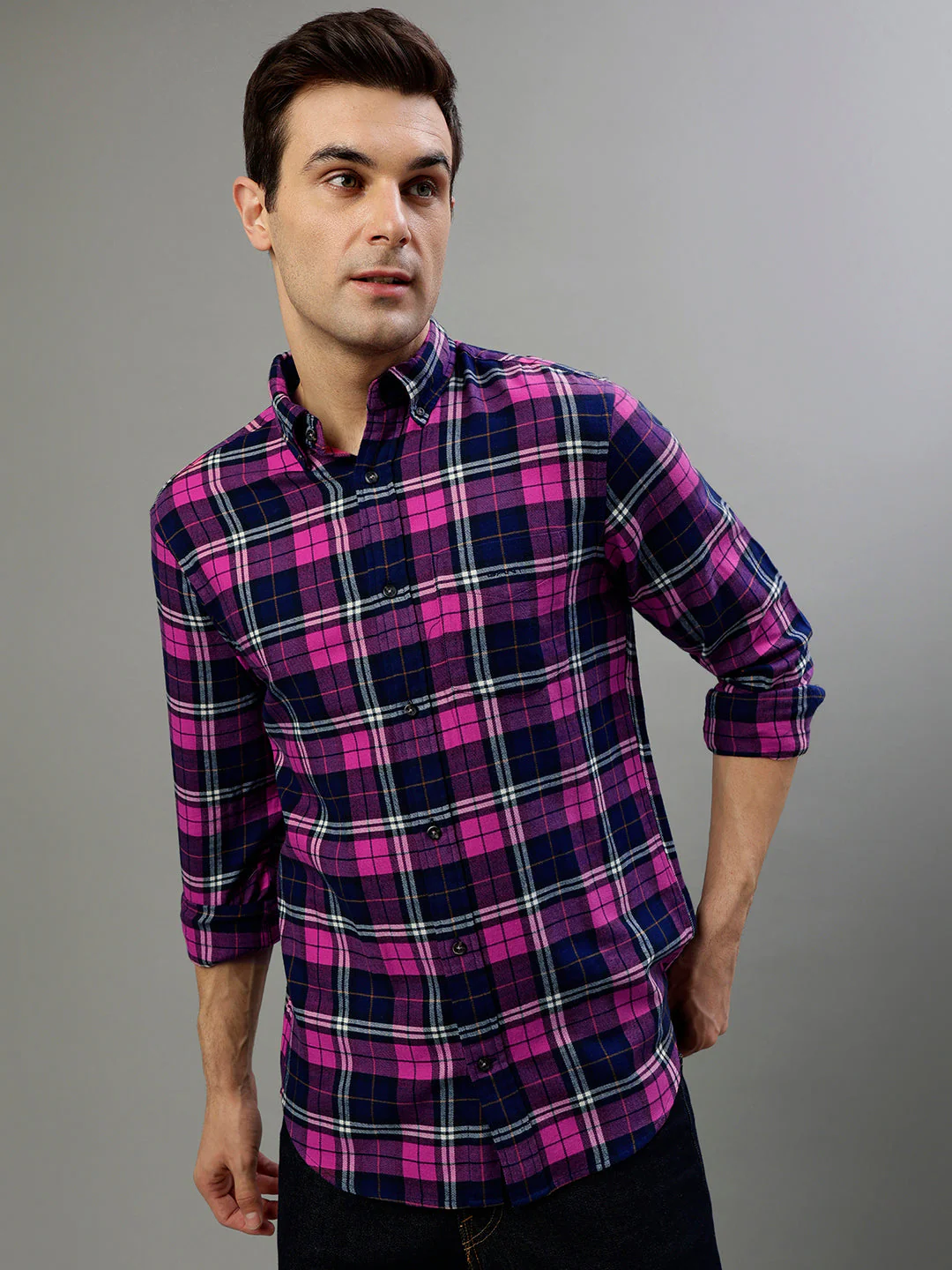 Gant Pink Fashion Checked Regular Fit Shirt - Image 2