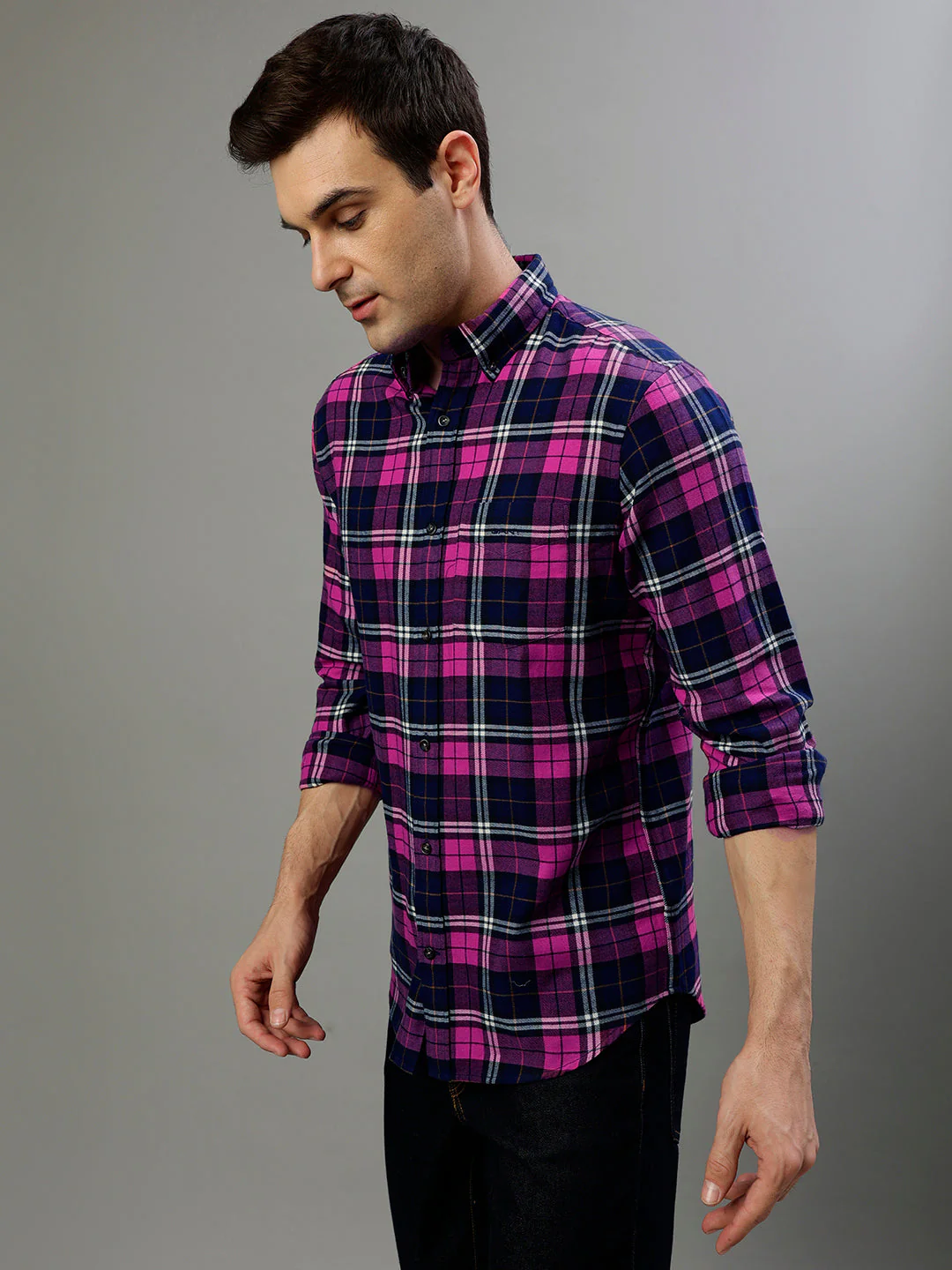 Gant Pink Fashion Checked Regular Fit Shirt - Image 3