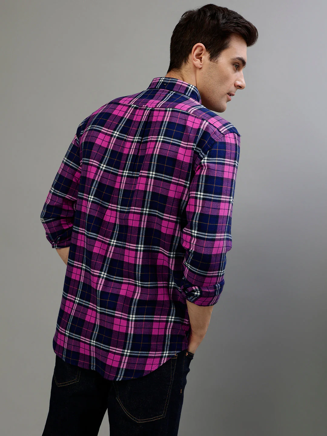 Gant Pink Fashion Checked Regular Fit Shirt - Image 4