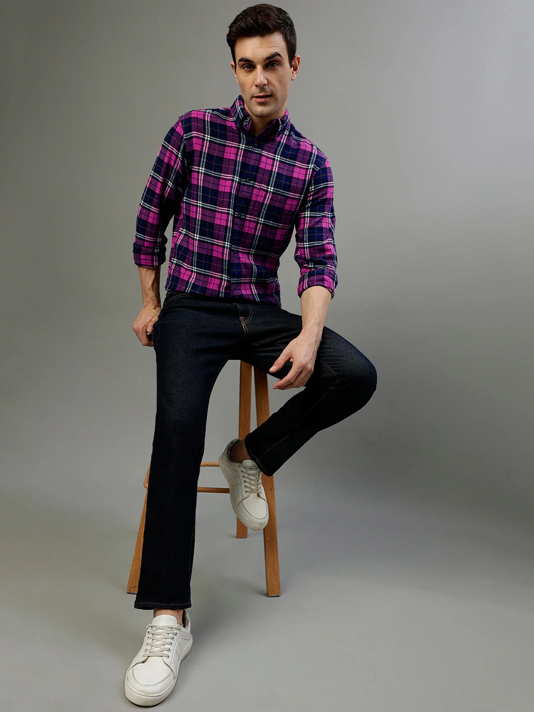 Gant Pink Fashion Checked Regular Fit Shirt - Image 5