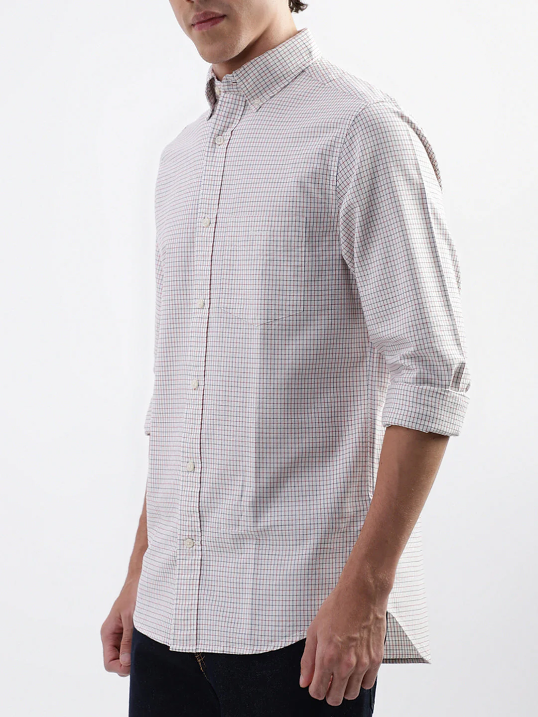 Gant White Checked Regular Fit Shirt - Image 2