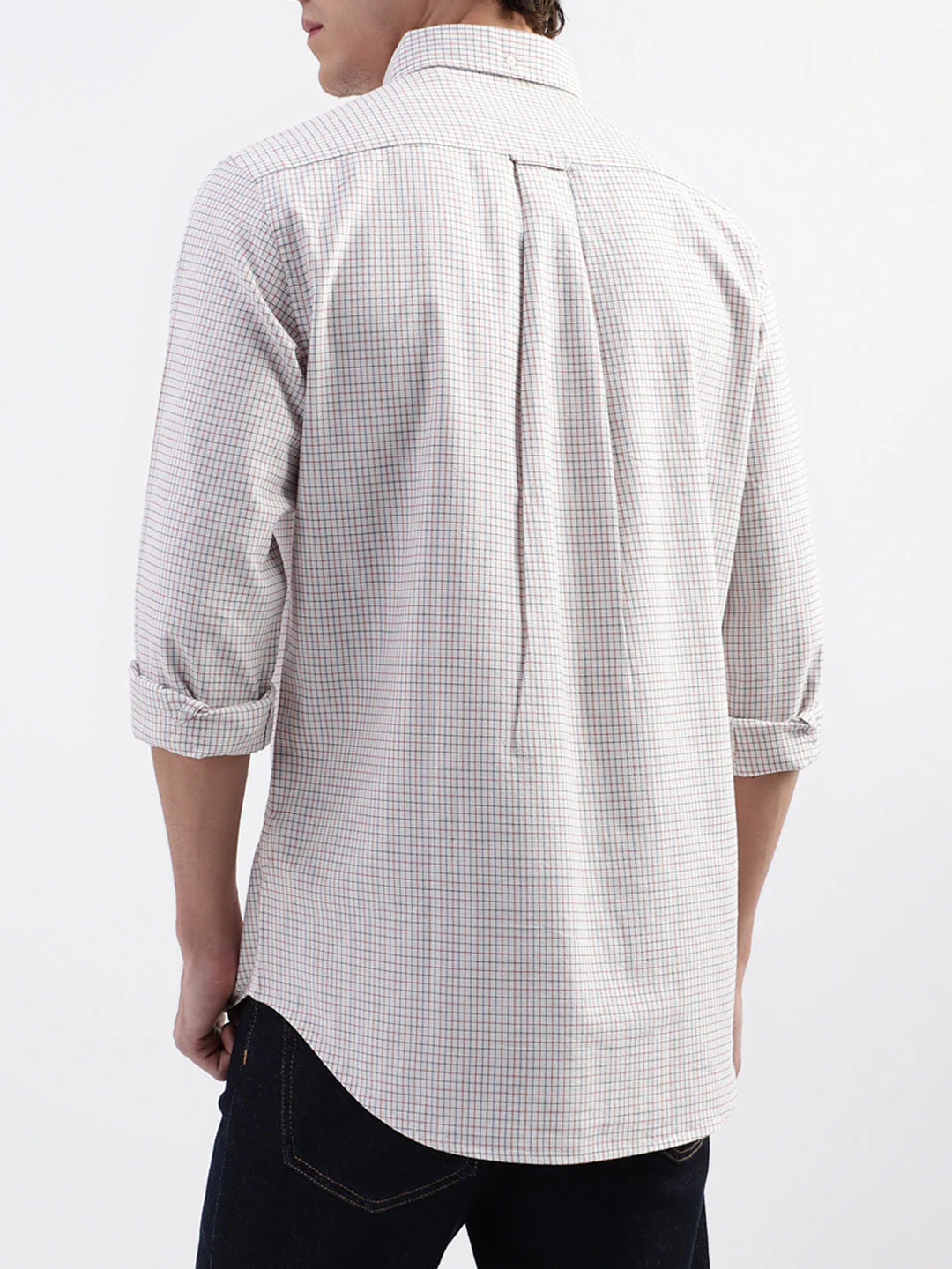 Gant White Checked Regular Fit Shirt - Image 3