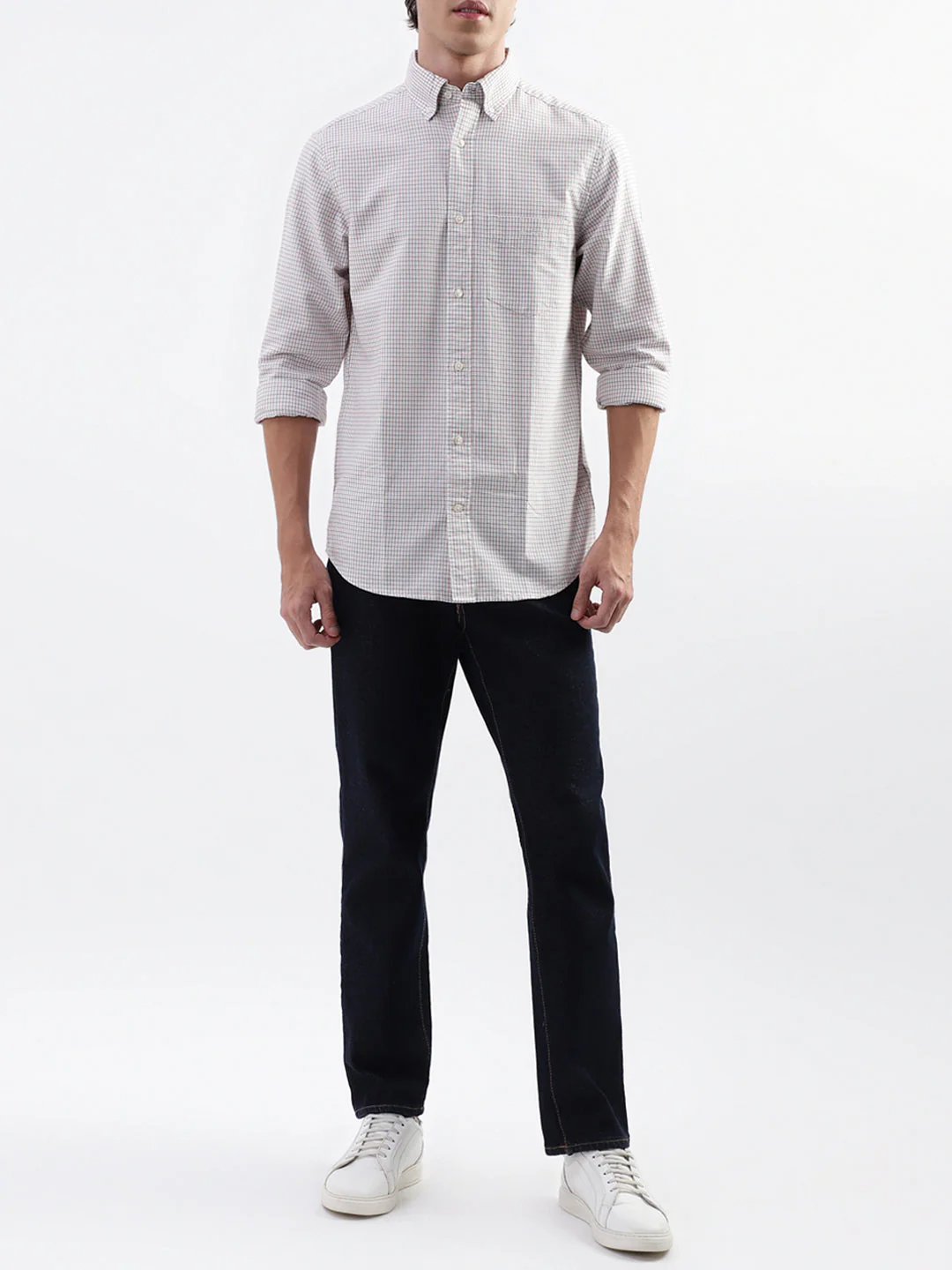 Gant White Checked Regular Fit Shirt - Image 4