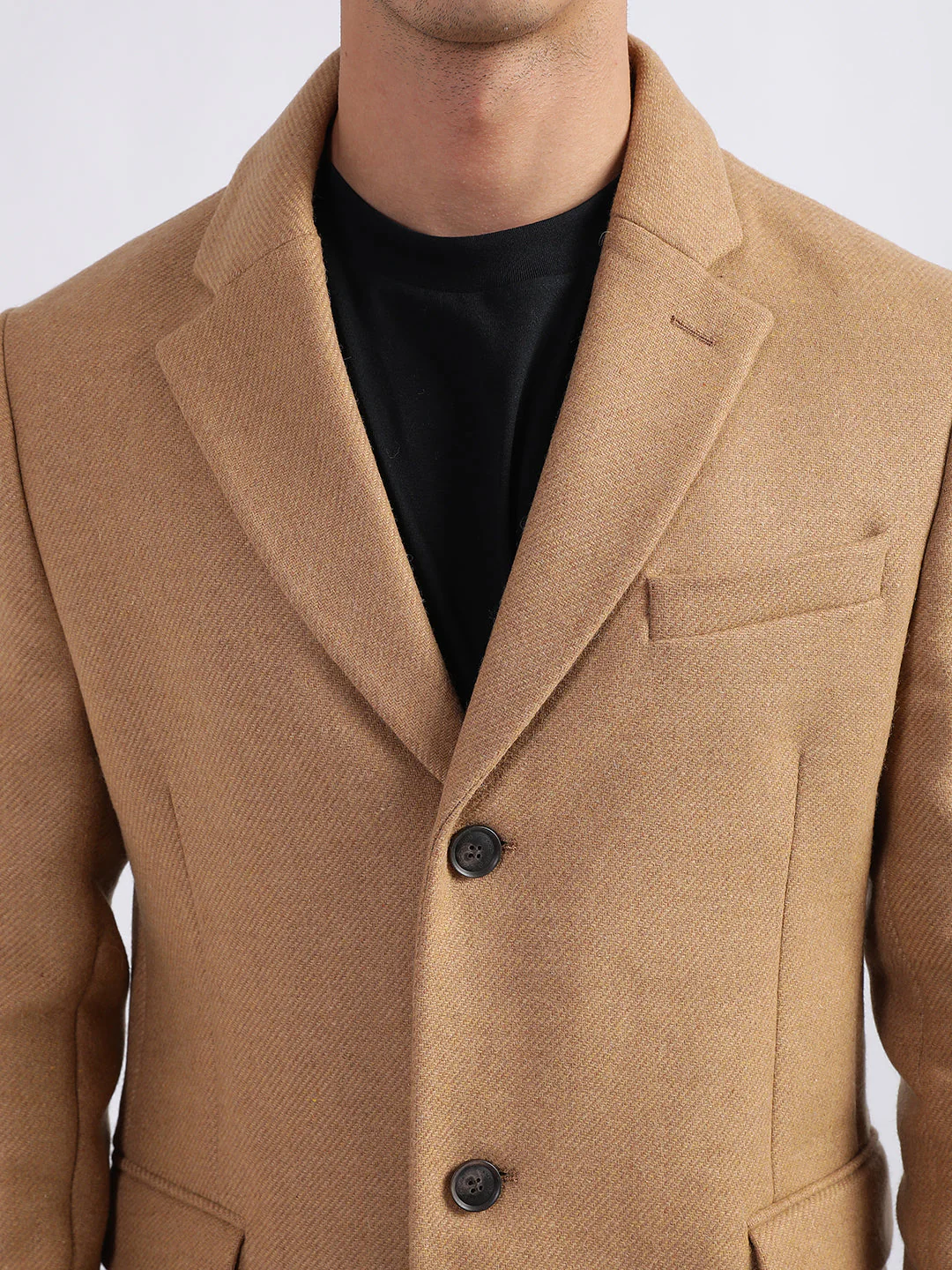 Gant Men Khaki Solid Collar Jacket - Image 7