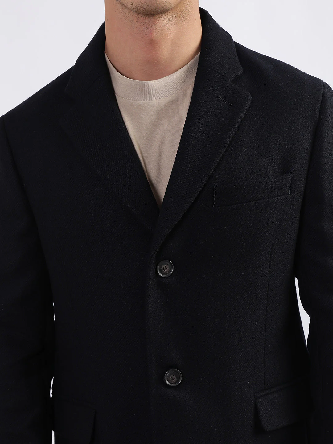 Gant Men Blue Solid Collar Jacket - Image 7