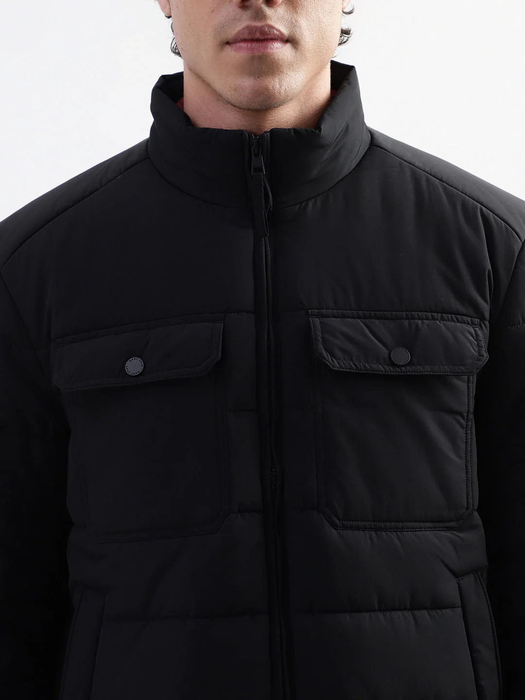 Gant Men Black Solid High Neck Jacket - Image 5