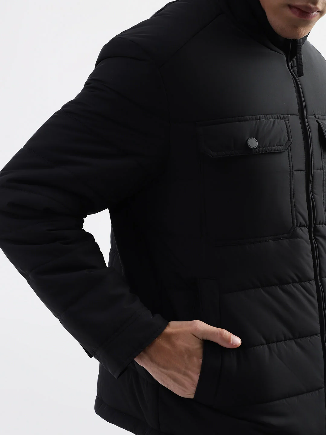Gant Men Black Solid High Neck Jacket - Image 7