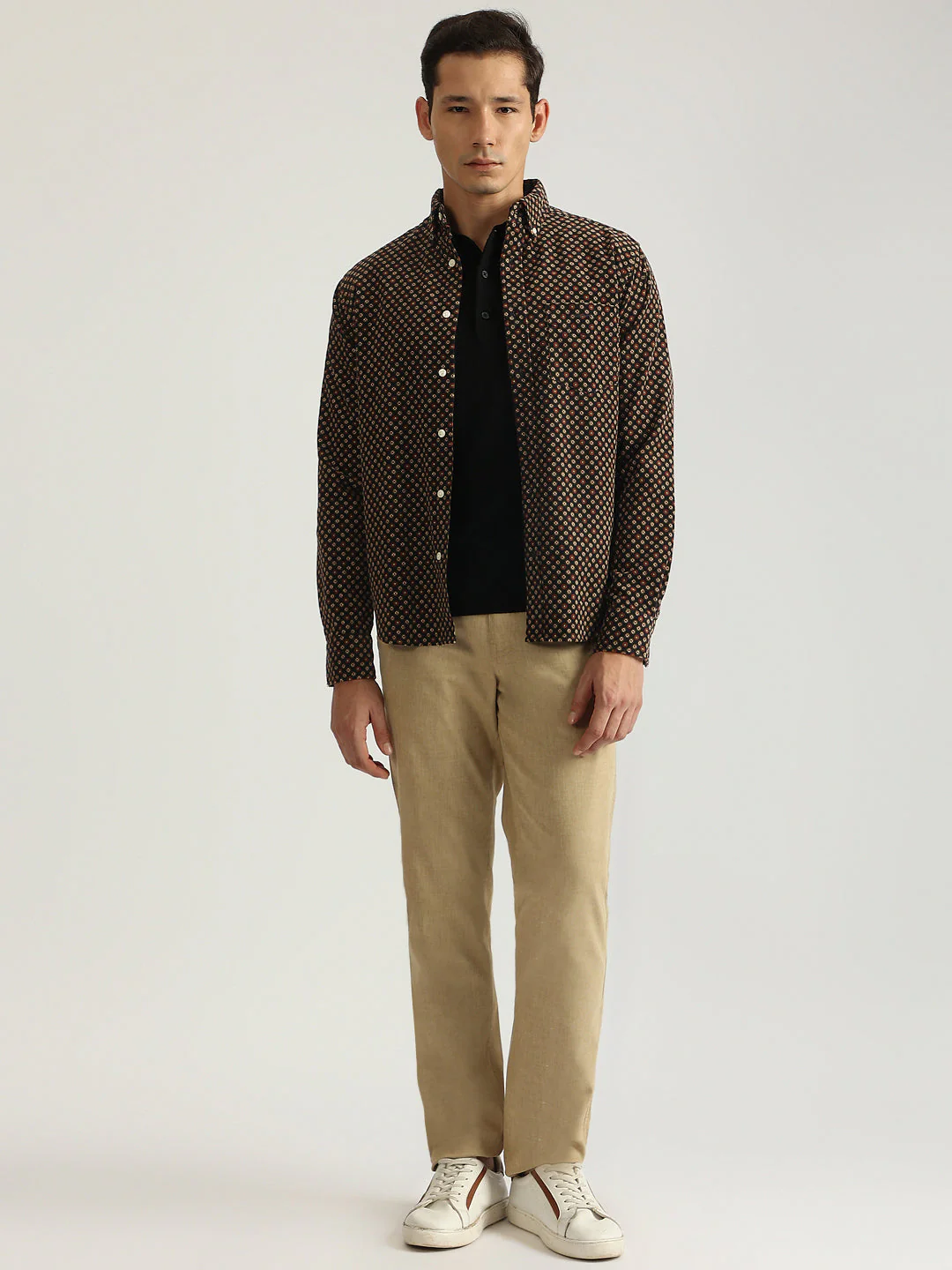 Gant Men Blue Printed Button-down Collar Full Sleeves Shirt - Image 3
