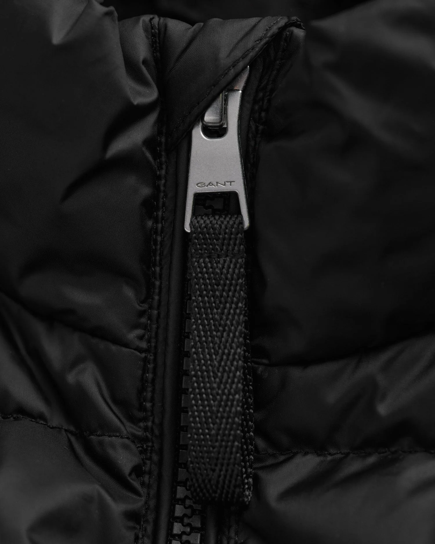 Gant Men Black Solid Stand Collar Full Sleeves Puffer Jacket - Image 6