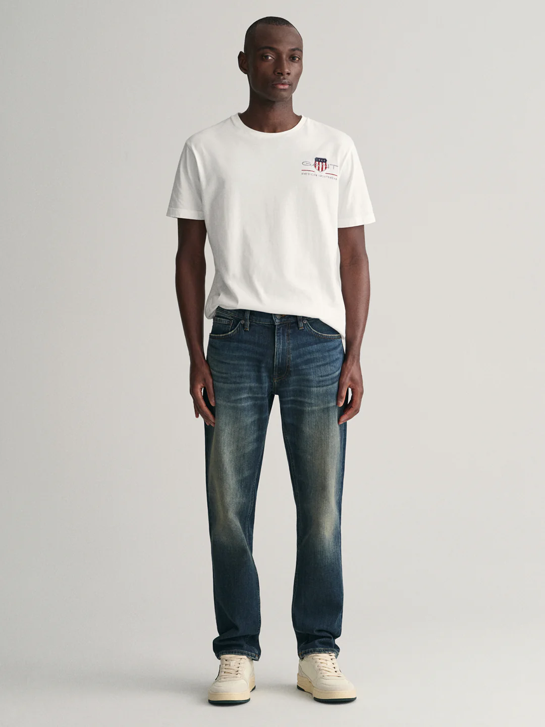 Gant Men Blue Washed Slim Fit Mid-Rise Jeans - Image 4