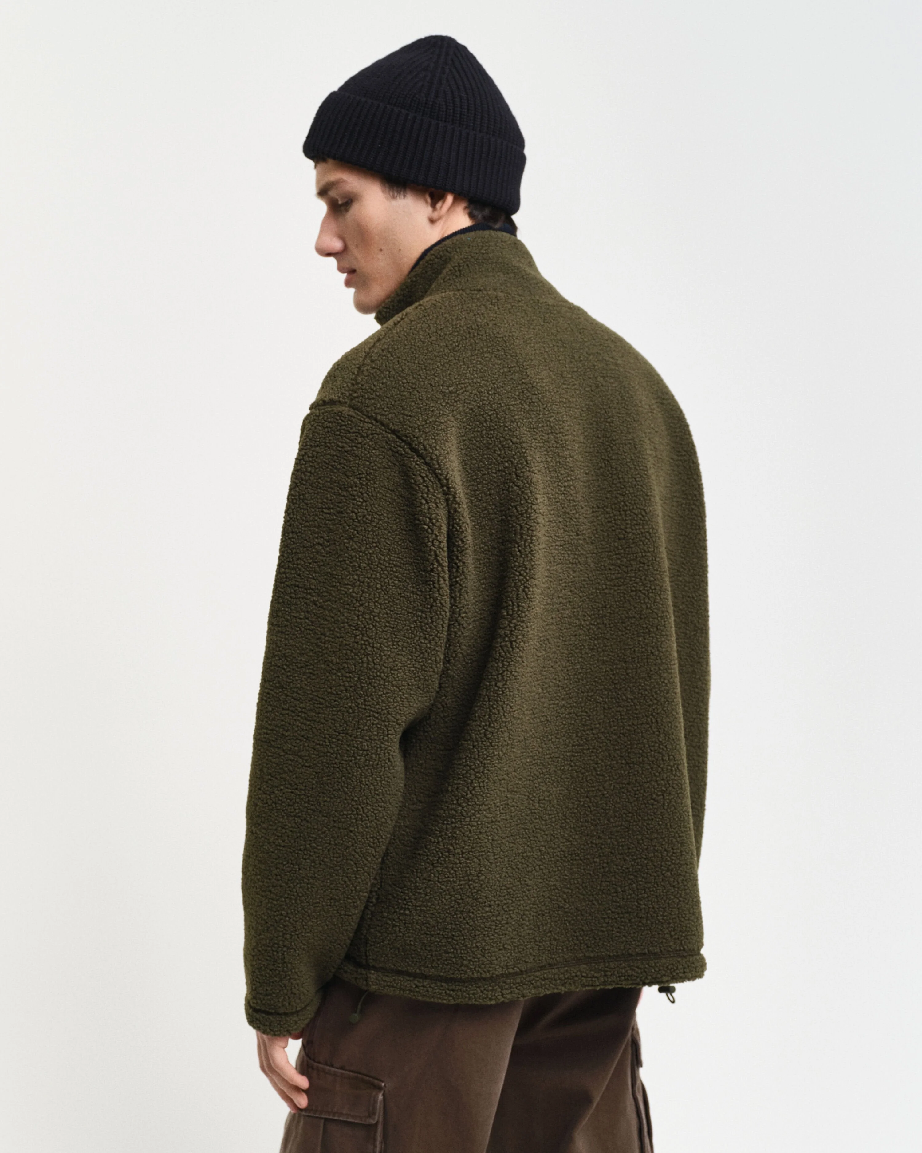 Gant Men Green Solid Stand Collar Full Sleeves Reversible Jacket - Image 2