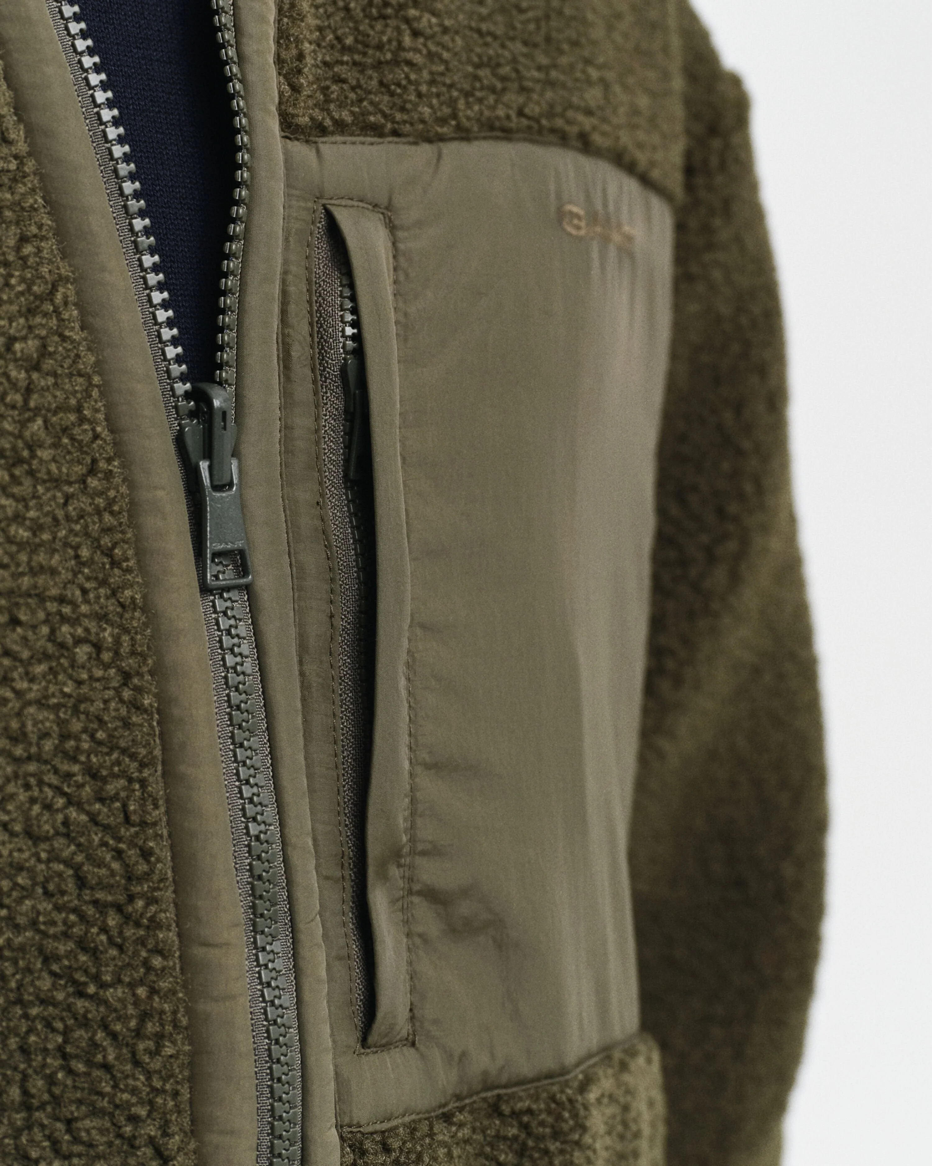 Gant Men Green Solid Stand Collar Full Sleeves Reversible Jacket - Image 6
