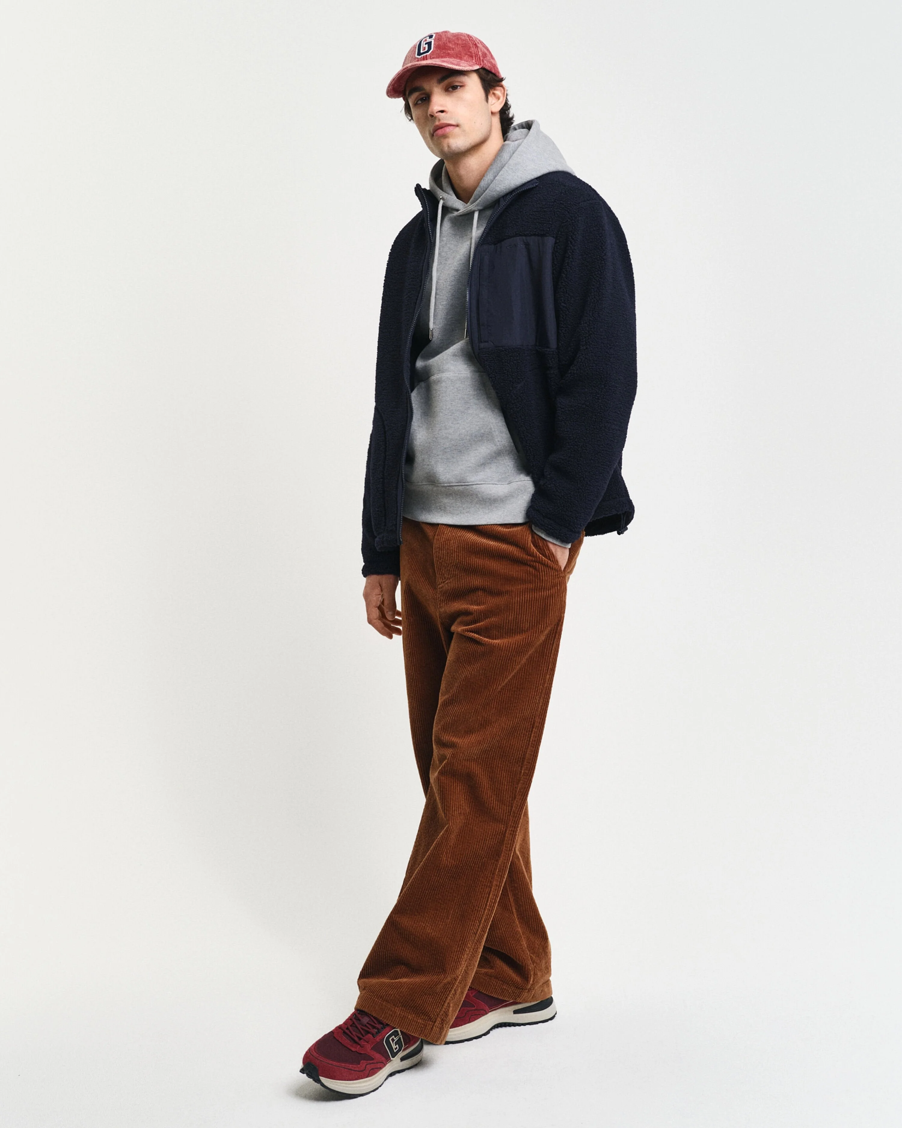 Gant Men Blue Solid Stand Collar Full Sleeves Reversible Jacket - Image 2