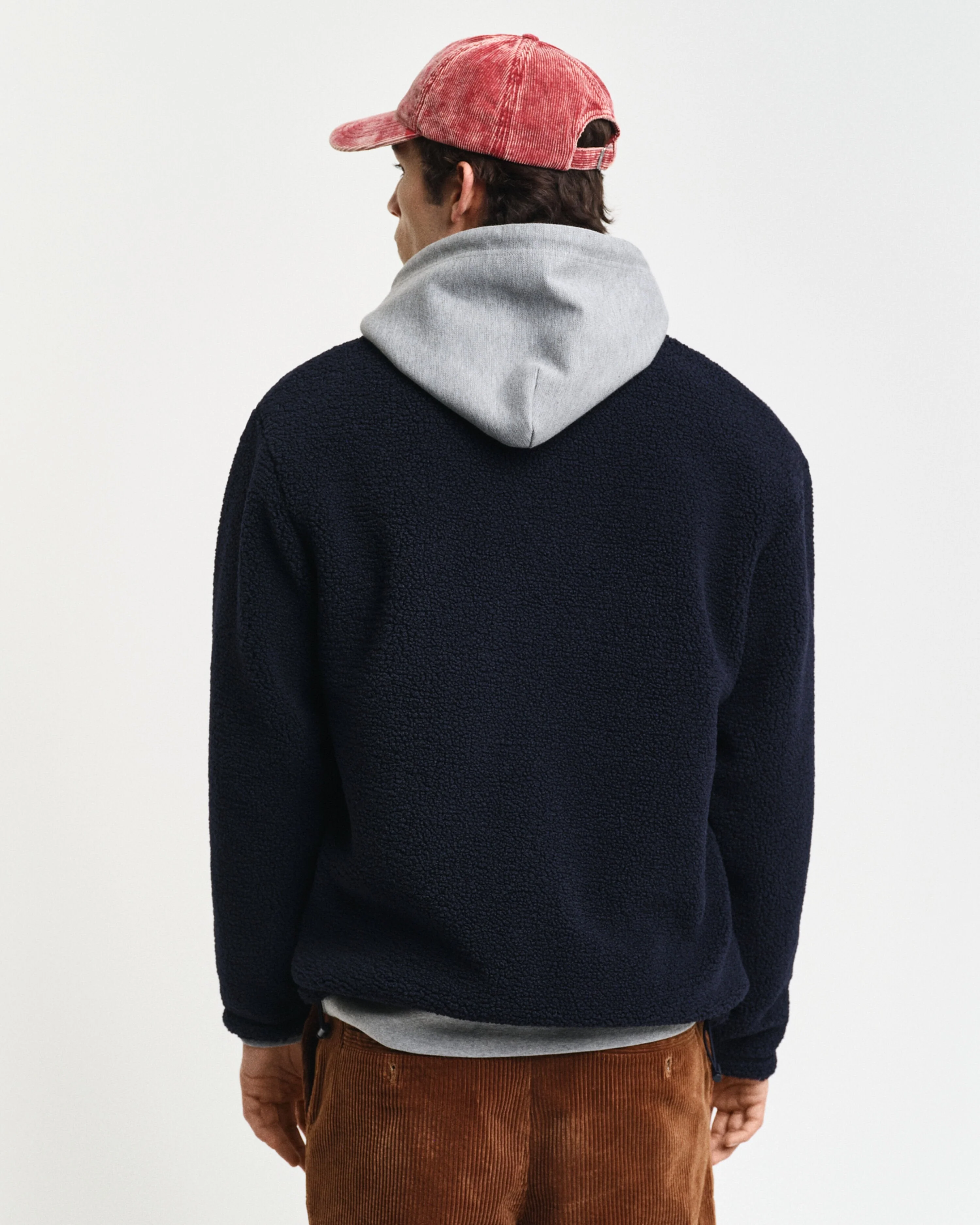 Gant Men Blue Solid Stand Collar Full Sleeves Reversible Jacket - Image 3