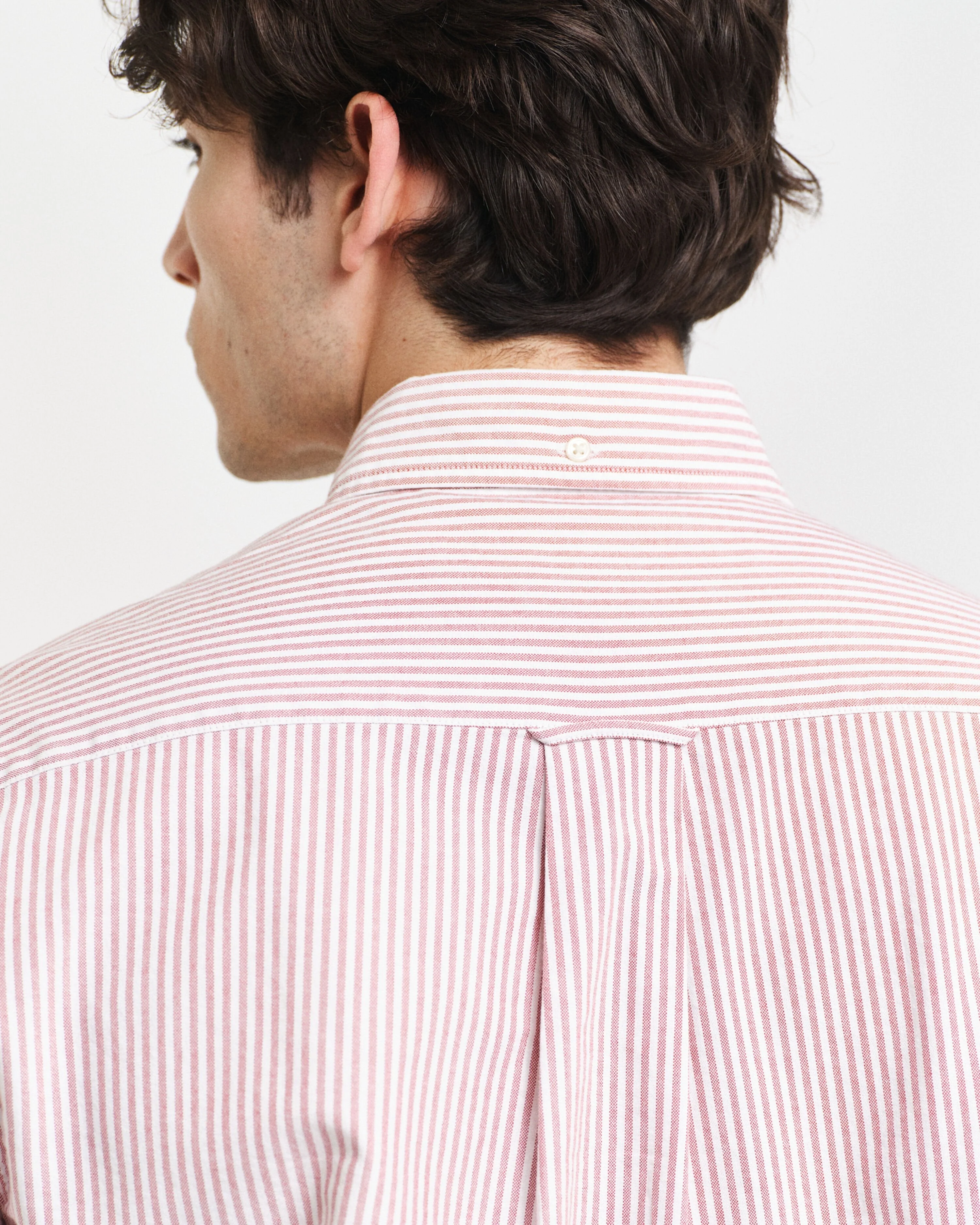 Gant Men Red Striped Button-down Collar Full Sleeves Shirt - Image 4