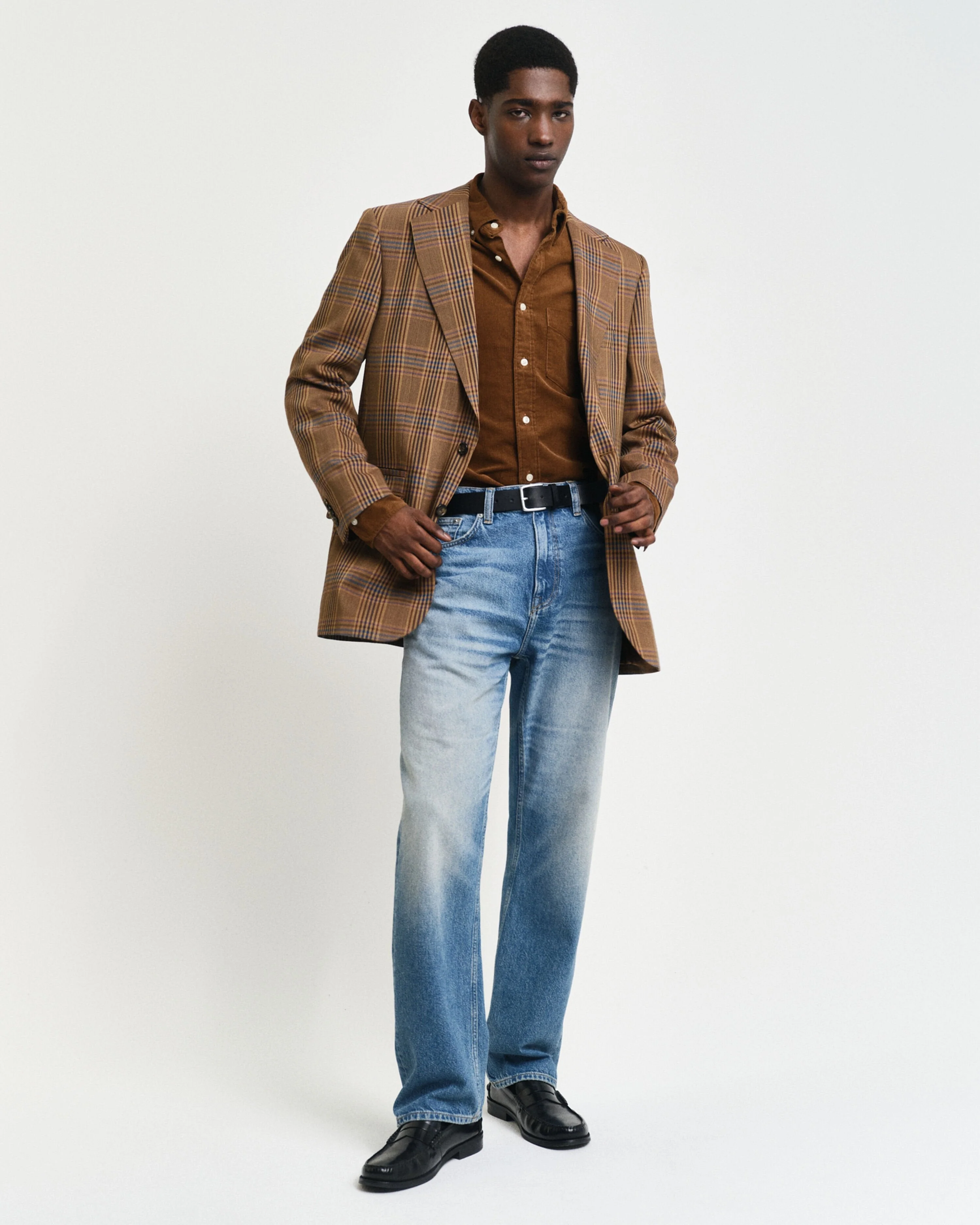 Gant Men Brown Solid Button-down Collar Full Sleeves Corduroy Shirt - Image 4