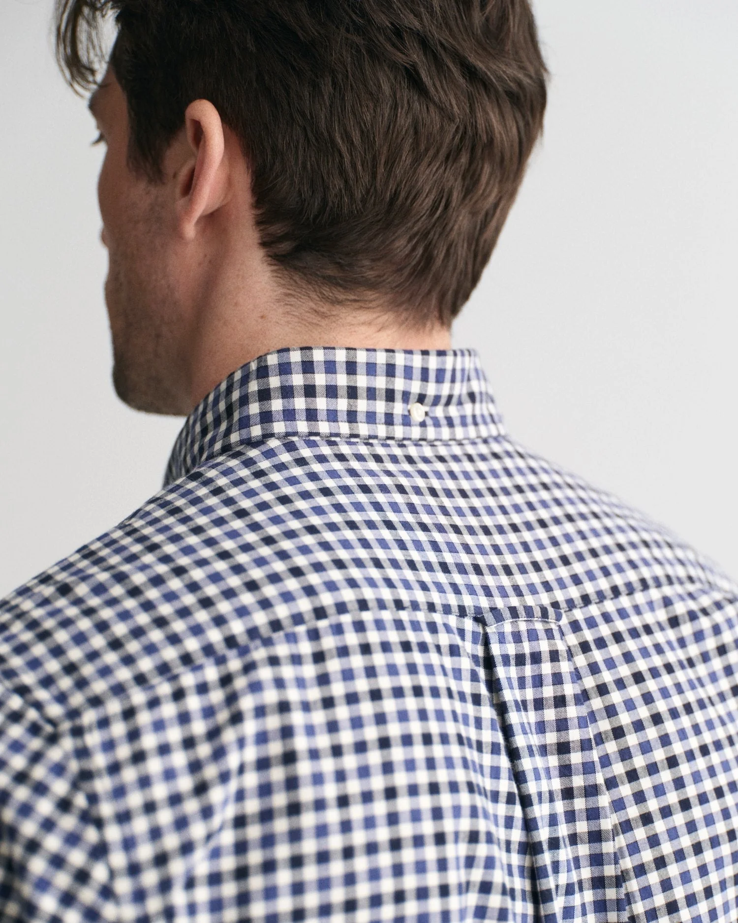 Gant Men Blue Checked Button-down Collar Full Sleeves Shirt - Image 4