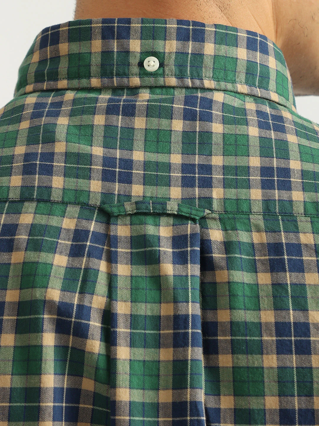 Gant Men Green Checked Button-down Collar Full Sleeves Shirt - Image 4
