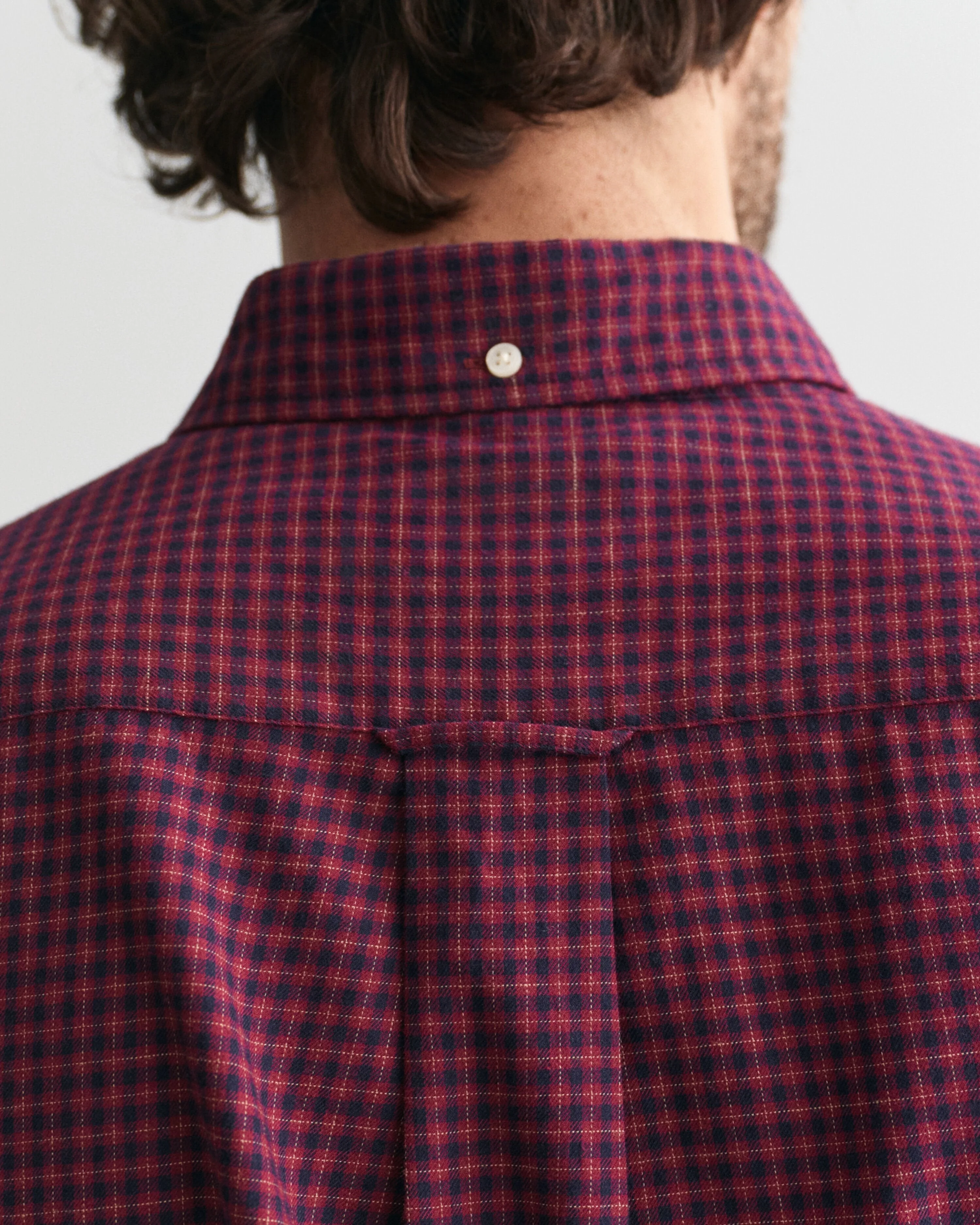 Gant Men Red Checked Button-down Collar Full Sleeves Shirt - Image 5