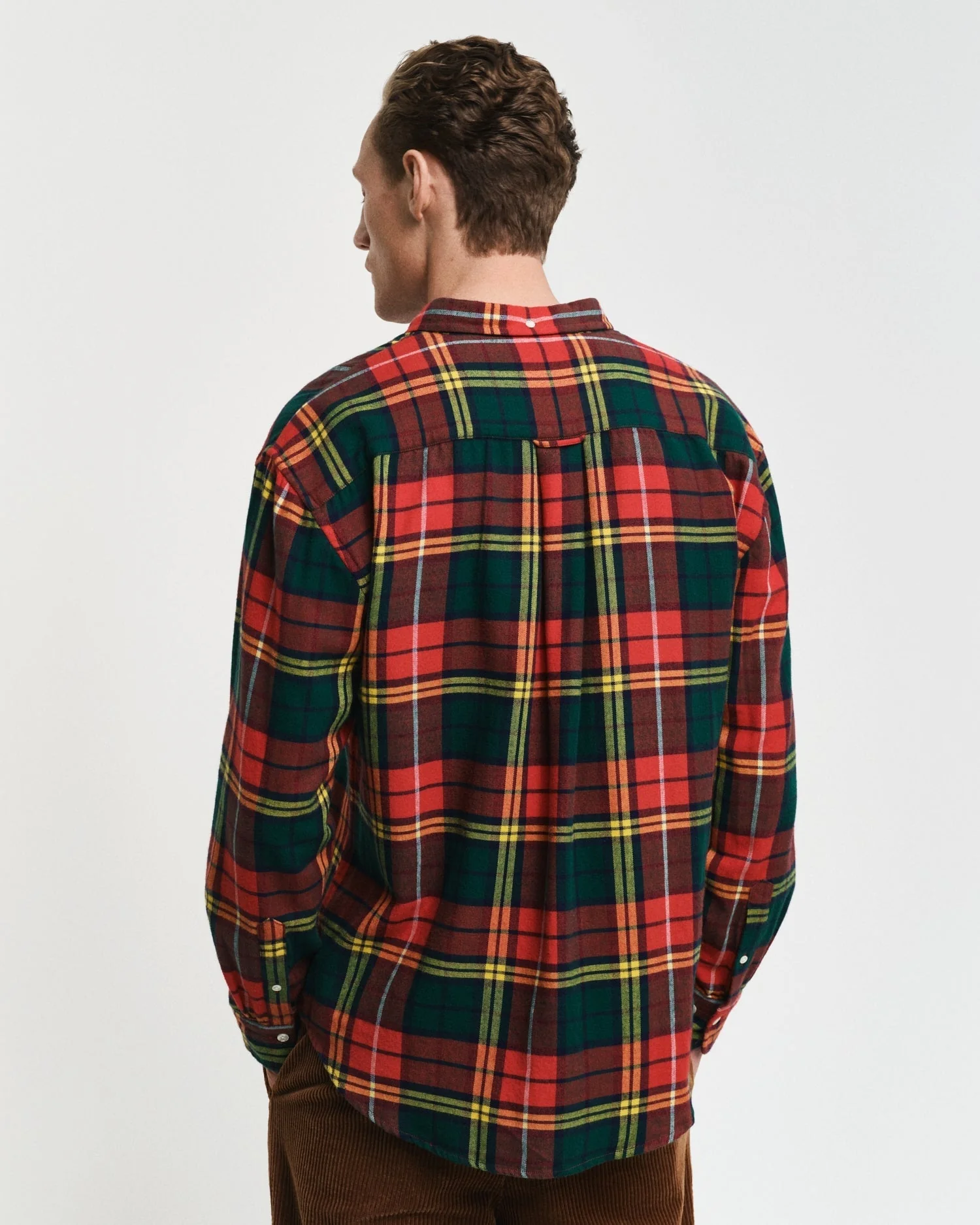 Gant Men Red Checked Button-Down Collar Full Sleeves Shirt - Image 2