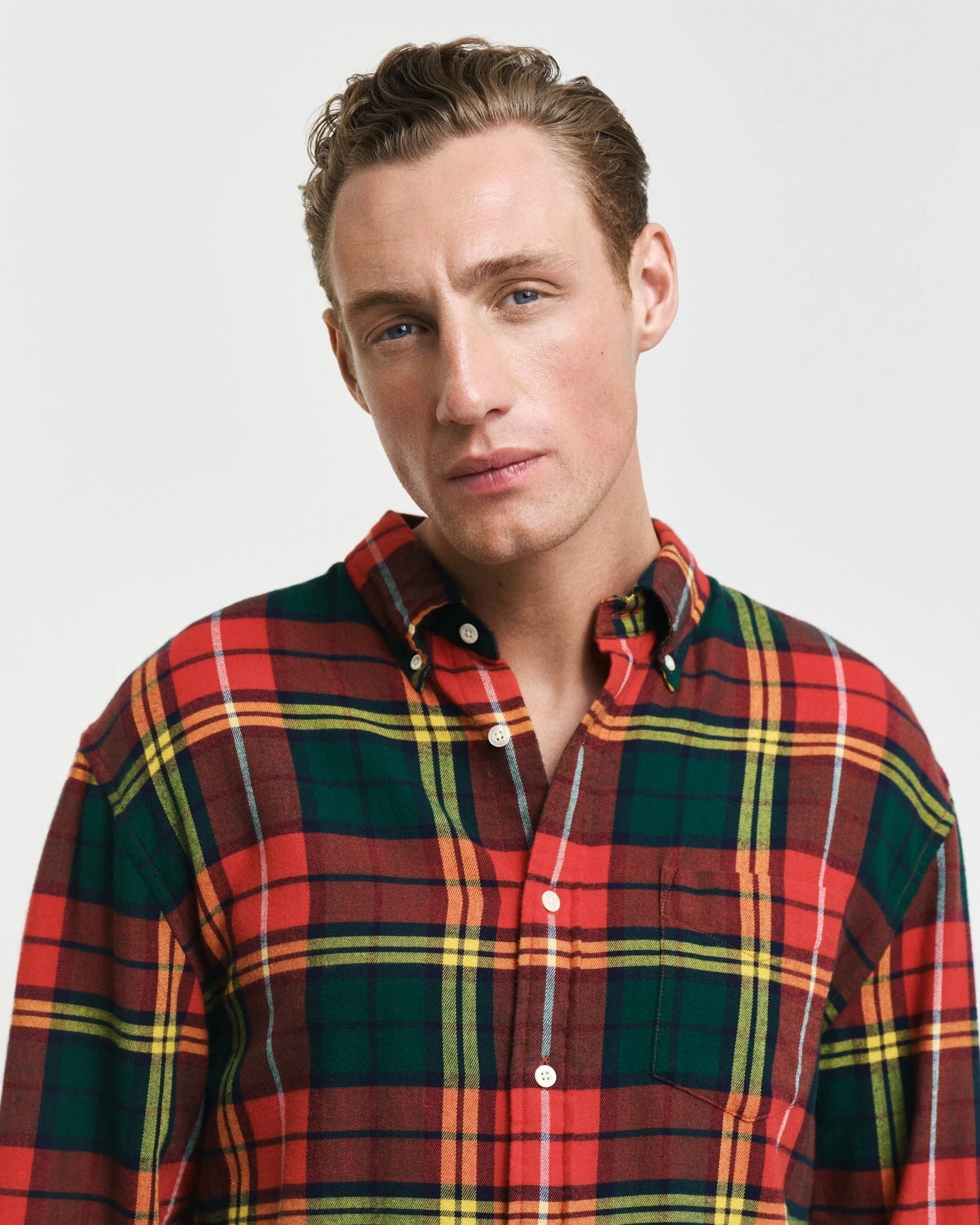 Gant Men Red Checked Button-Down Collar Full Sleeves Shirt - Image 4