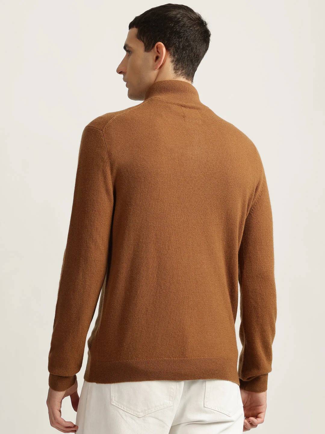 Gant Men Solid High Neck Full Sleeves Cardigan - Image 2