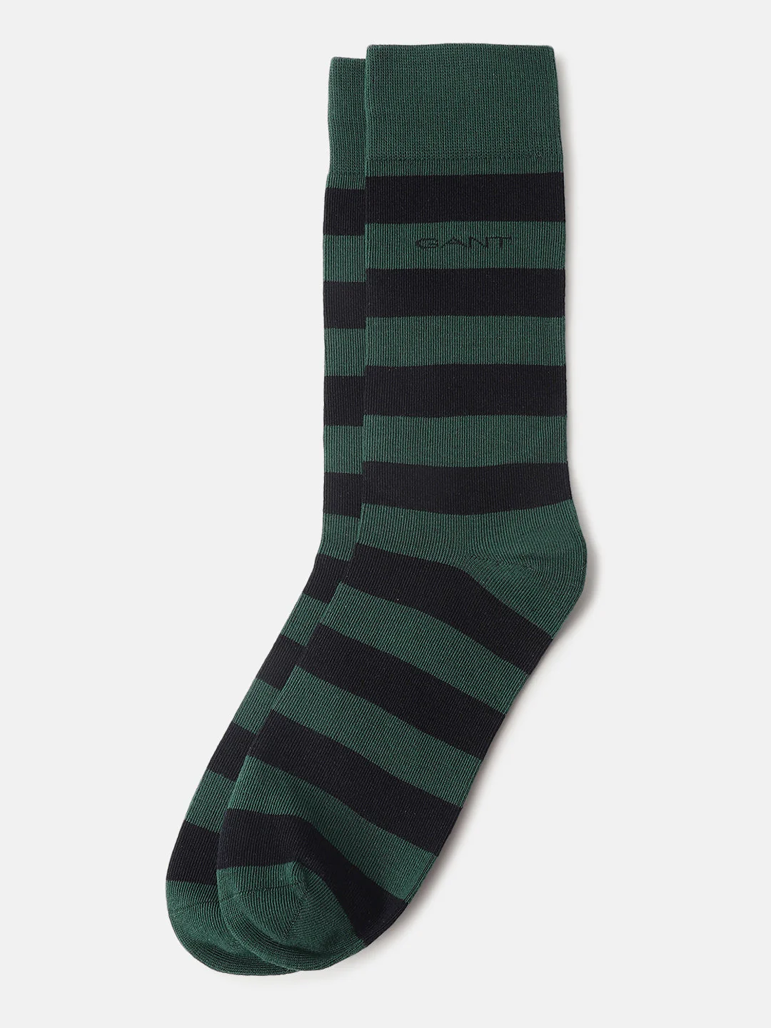 Gant Men Green Striped Calf Length Socks (Pack of 2) - Image 3