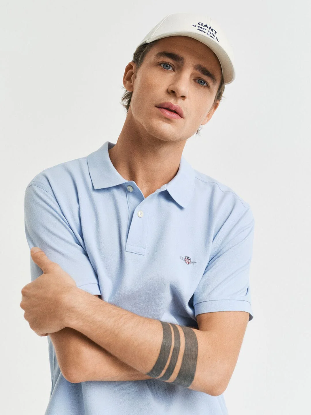 Gant Men Blue Solid Polo Tshirt - Image 3