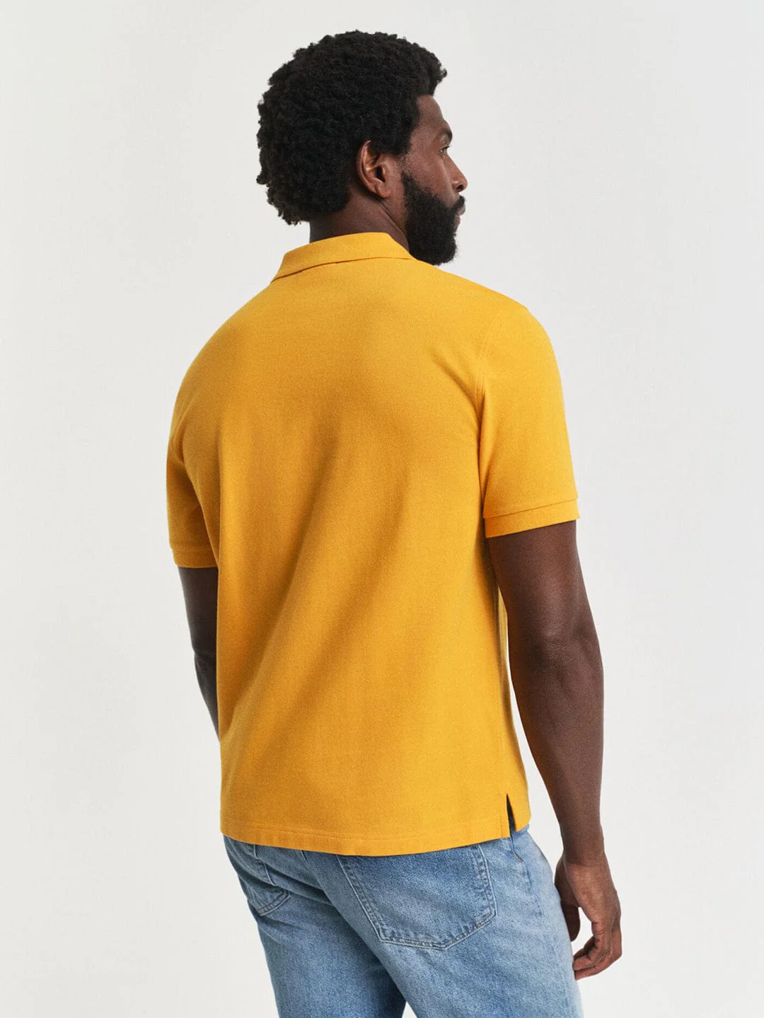 Gant Men Yollow Solid Polo Tshirt - Image 4