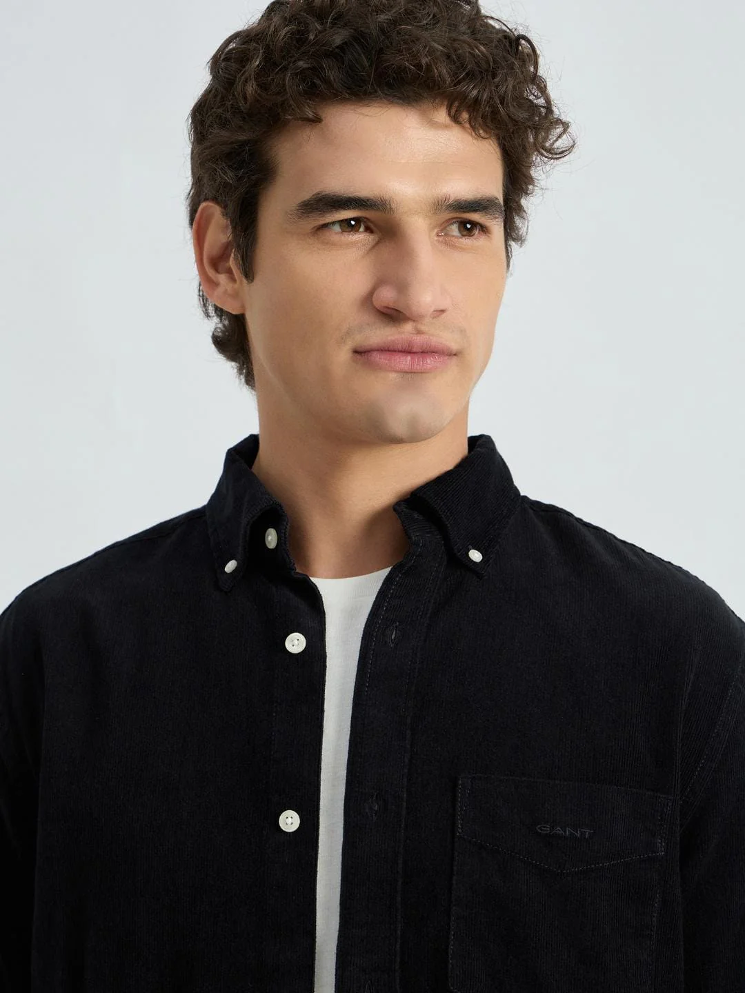 Gant Men Black Solid Collar Shirt - Image 2