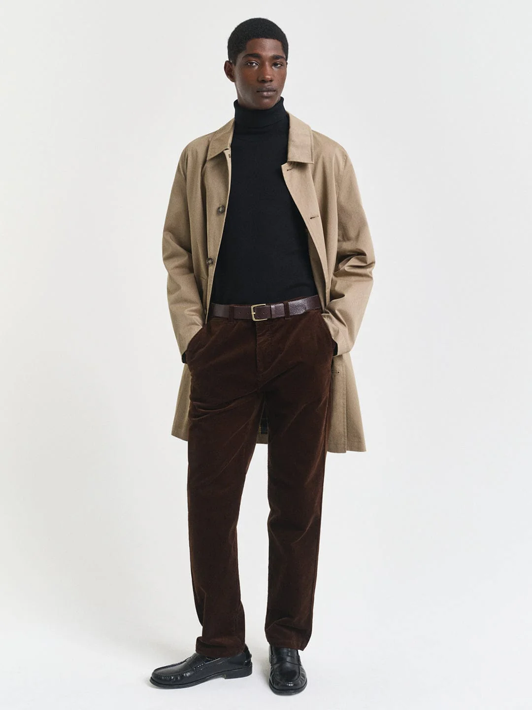 Gant Men Black Solid High Neck Sweater - Image 3