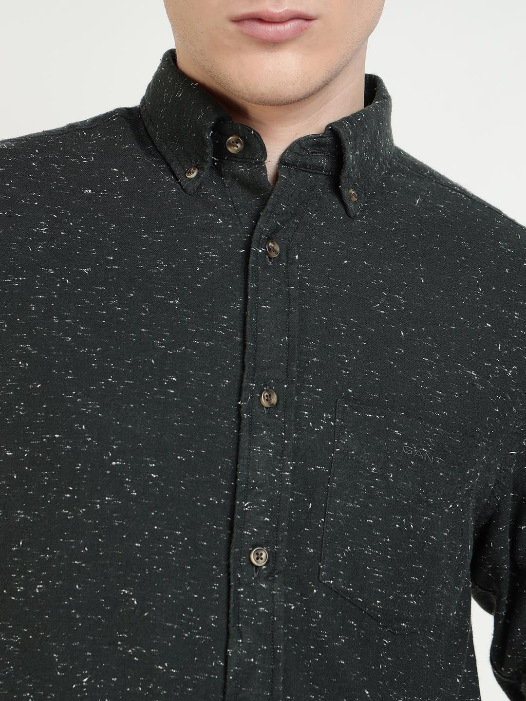 Gant Men Black Solid Collar Shirt - Image 4