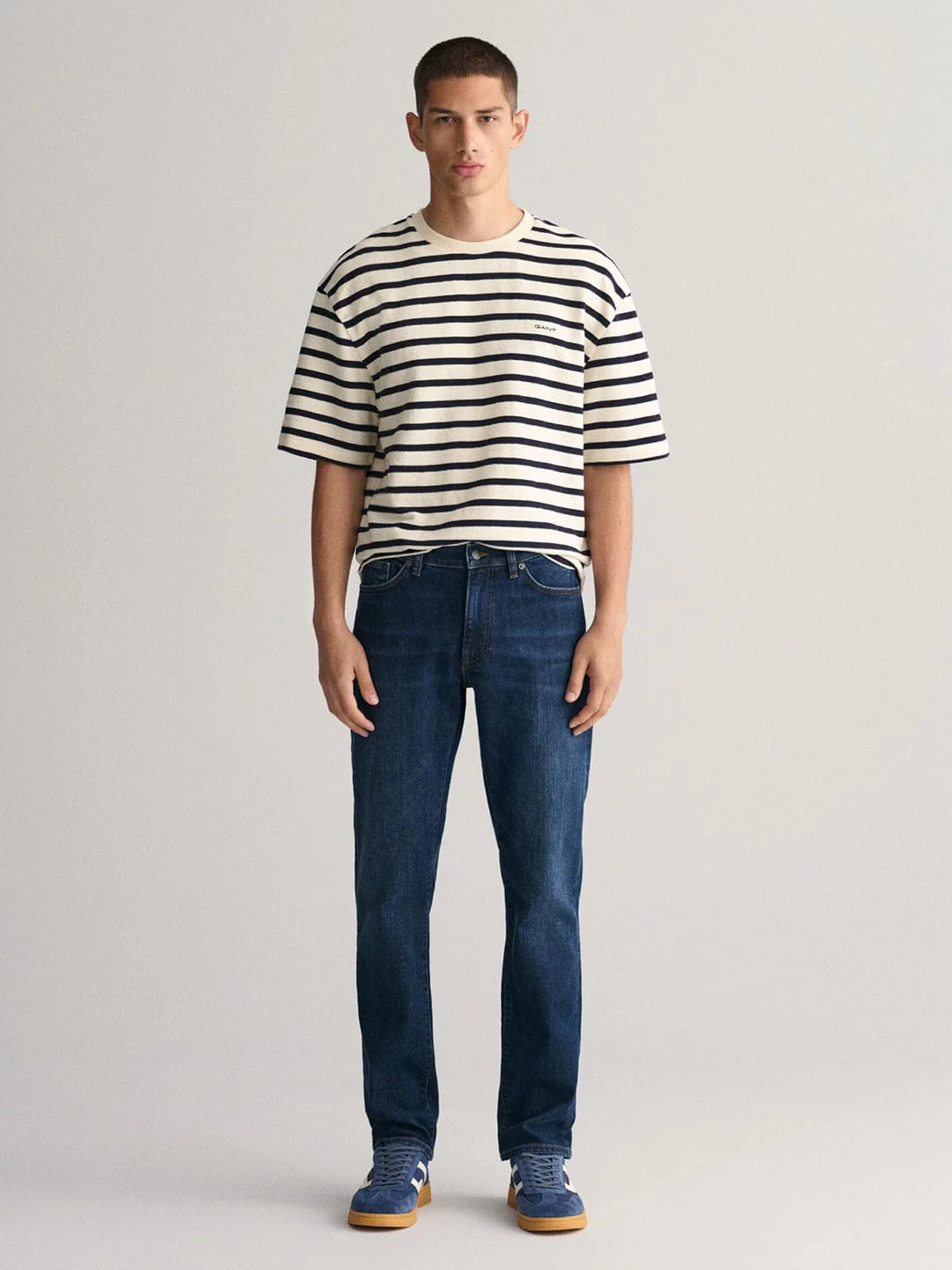 Gant Men Blue Slim Fit Washed Jeans - Image 6