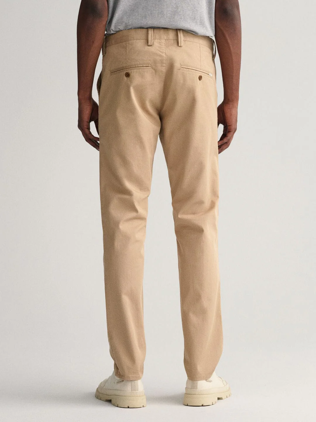 Gant Men Khaki Slim Fit Solid Trouser - Image 6