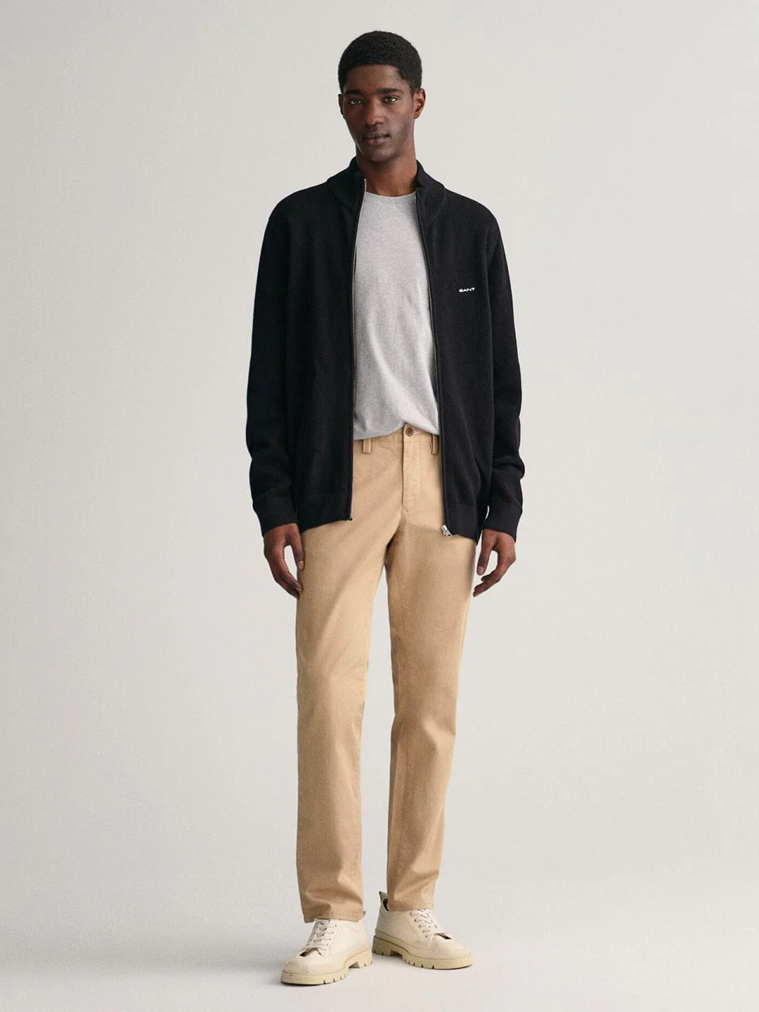 Gant Men Khaki Slim Fit Solid Trouser - Image 7
