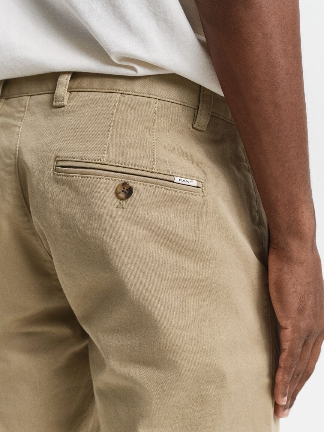 Gant Men Khaki Slim Fit Solid Trouser - Image 2