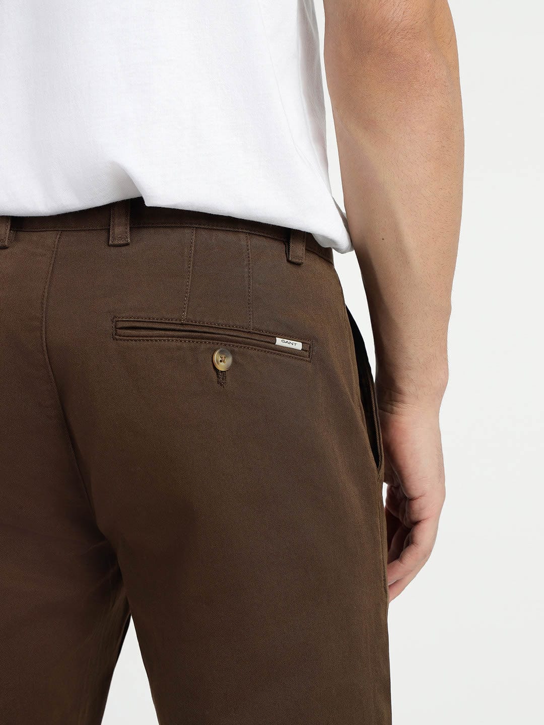 Gant Men Brown Slim Fit Solid Trouser - Image 6