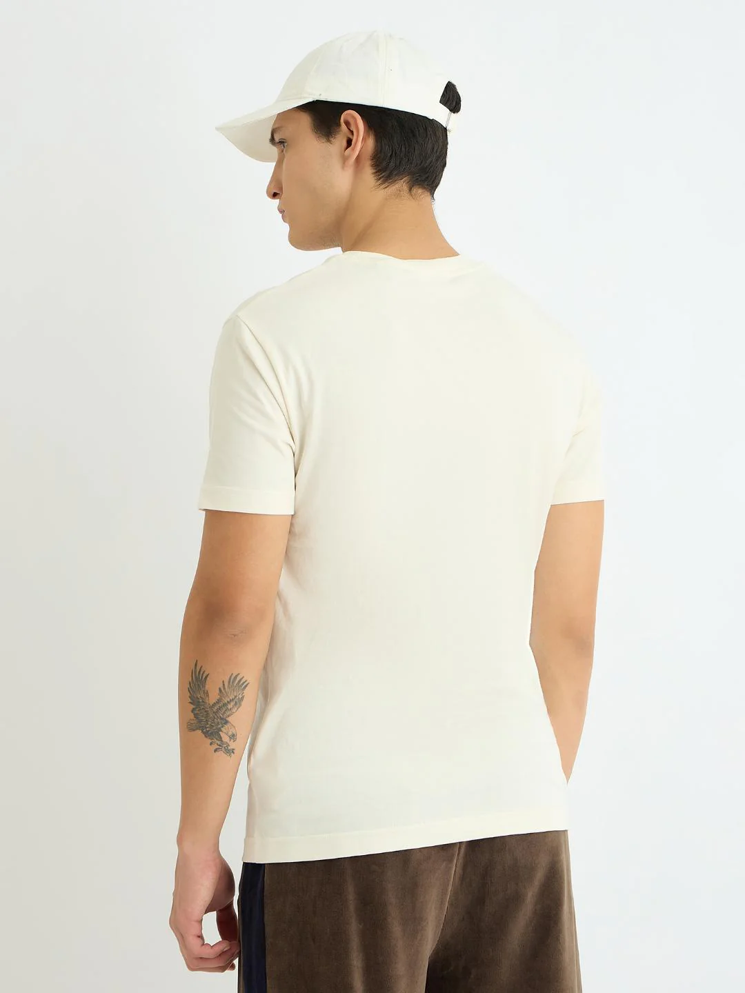 Gant Men Cream Printed Crew Neck Tshirt - Image 3