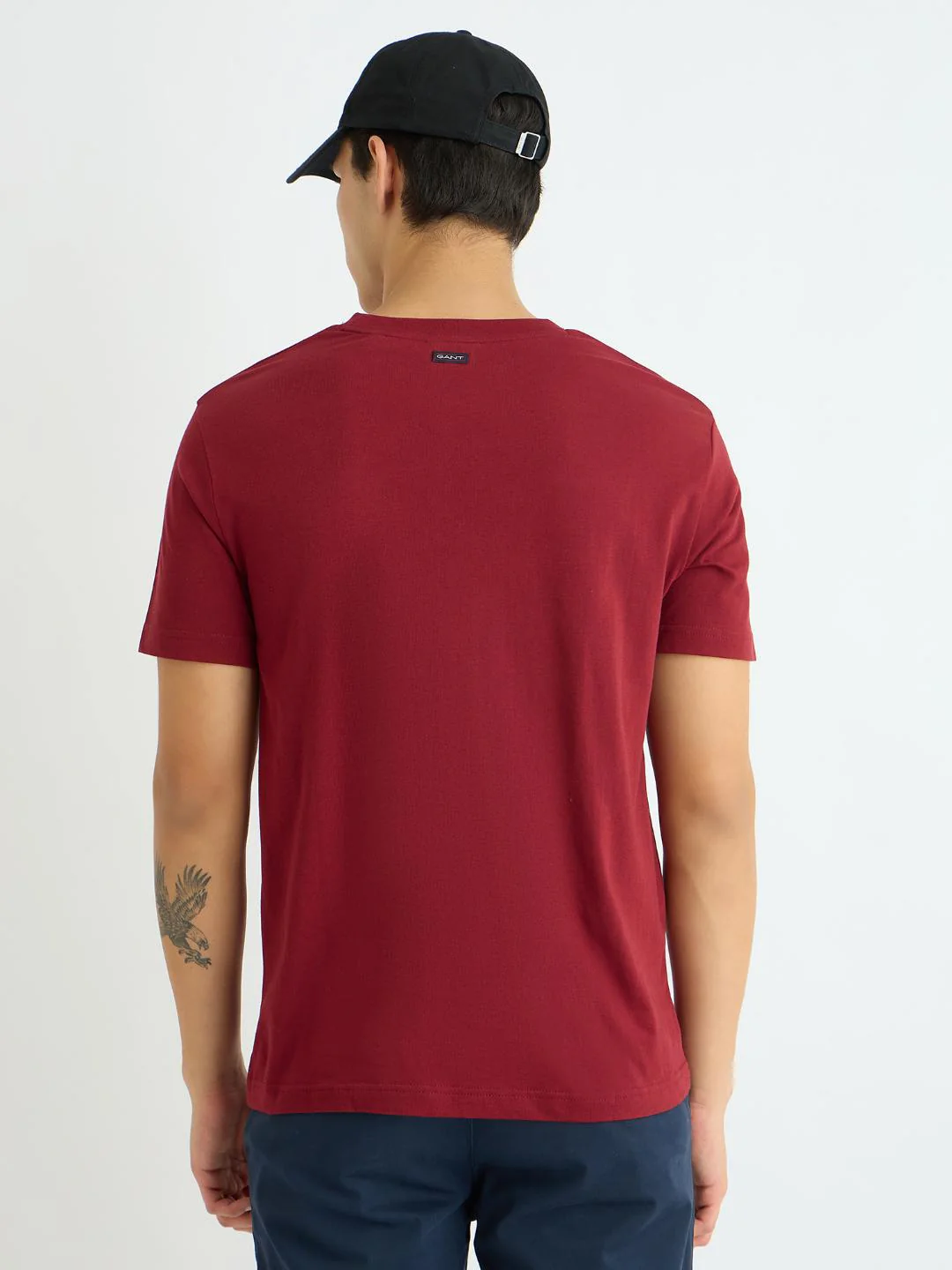 Gant Men Red Printed Crew Neck Tshirt - Image 2