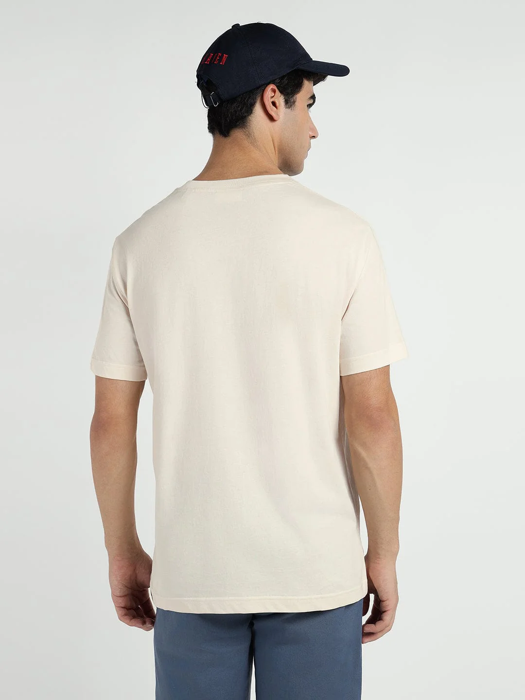 Gant Men Cream Printed Crew Neck Tshirt - Image 4