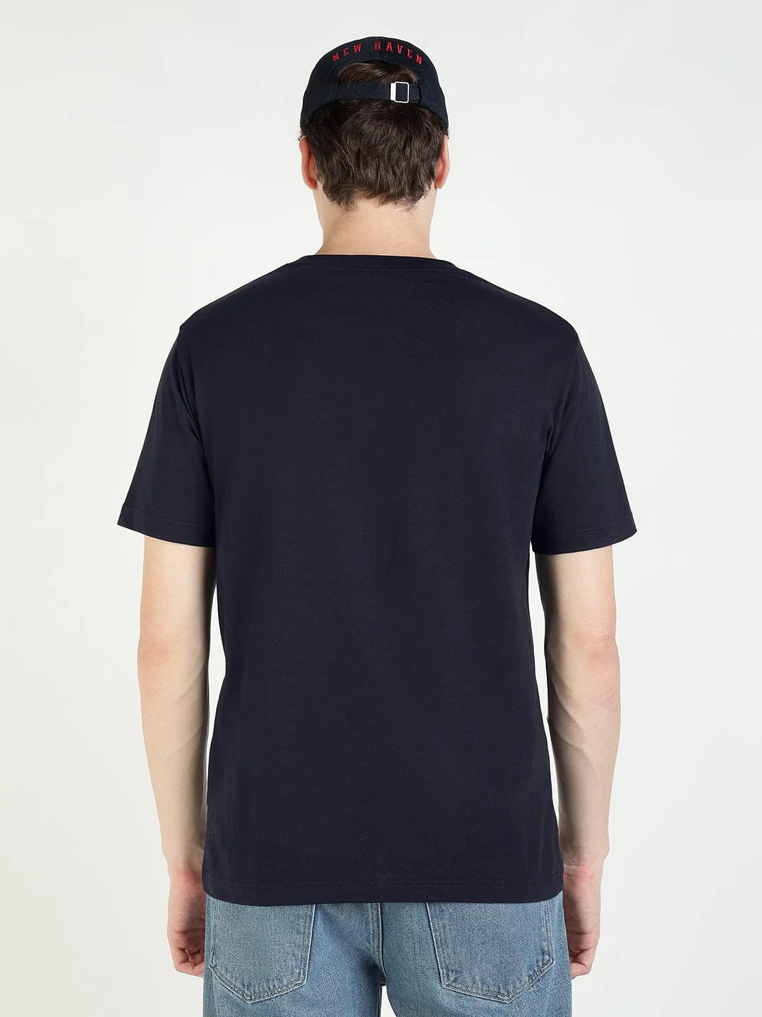 Gant Men Blue Printed Crew Neck Tshirt - Image 4