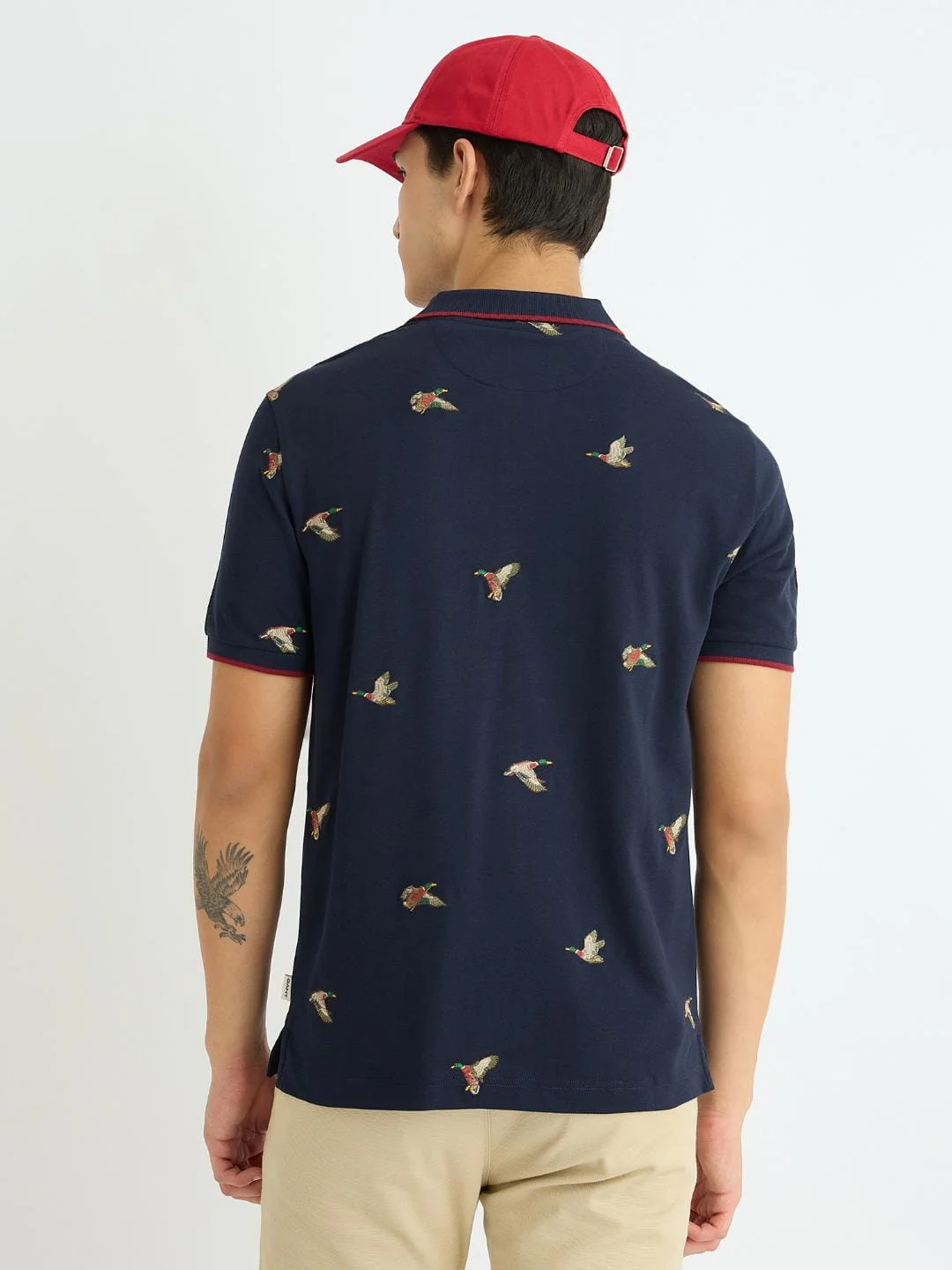 Gant Men Blue Embroidered Polo Tshirt - Image 3