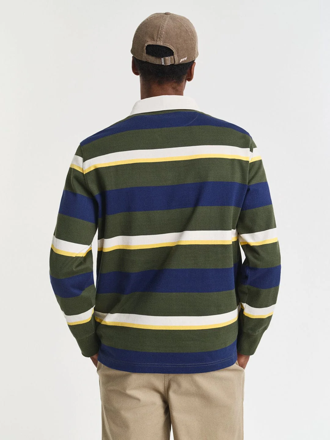 Gant Men Green Striped Polo Tshirt - Image 5
