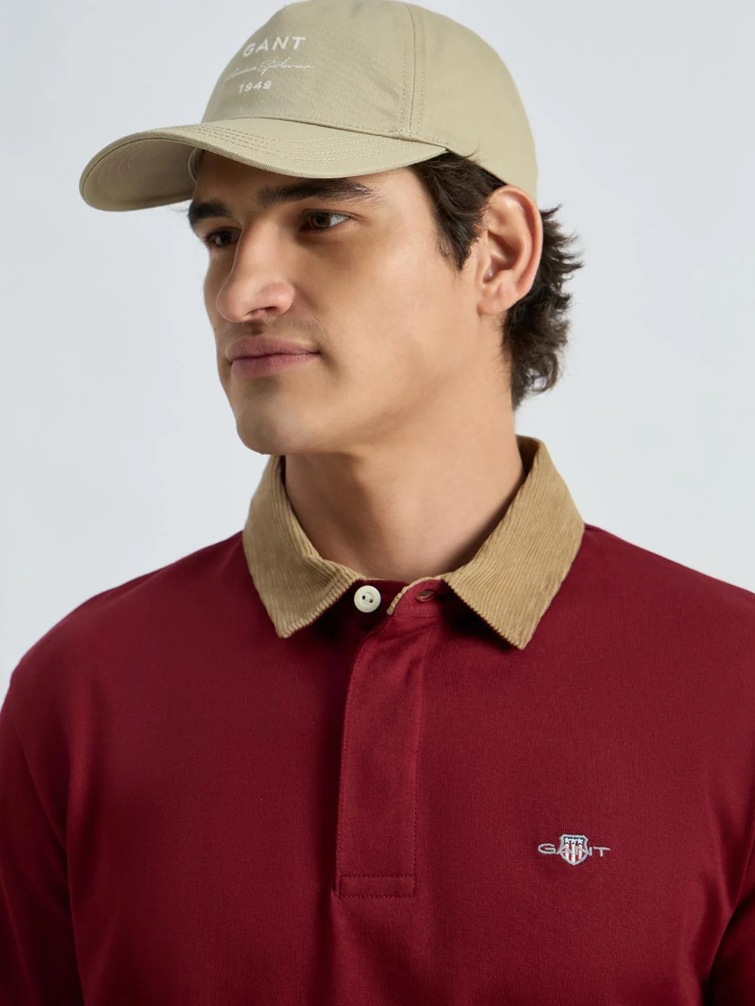 Gant Men Red Solid Polo Tshirt - Image 2