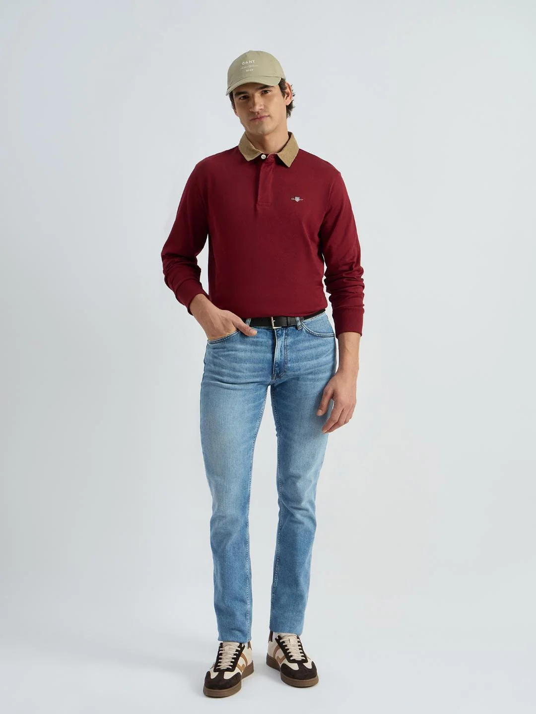 Gant Men Red Solid Polo Tshirt - Image 4