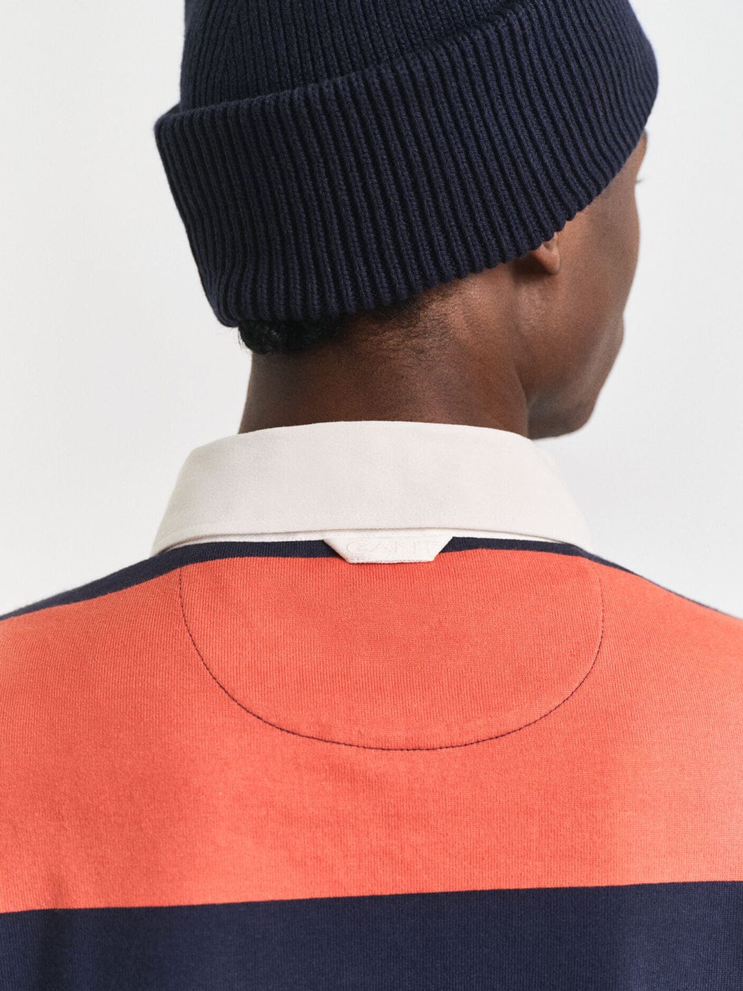 Gant Men Blue Striped Polo Tshirt - Image 3