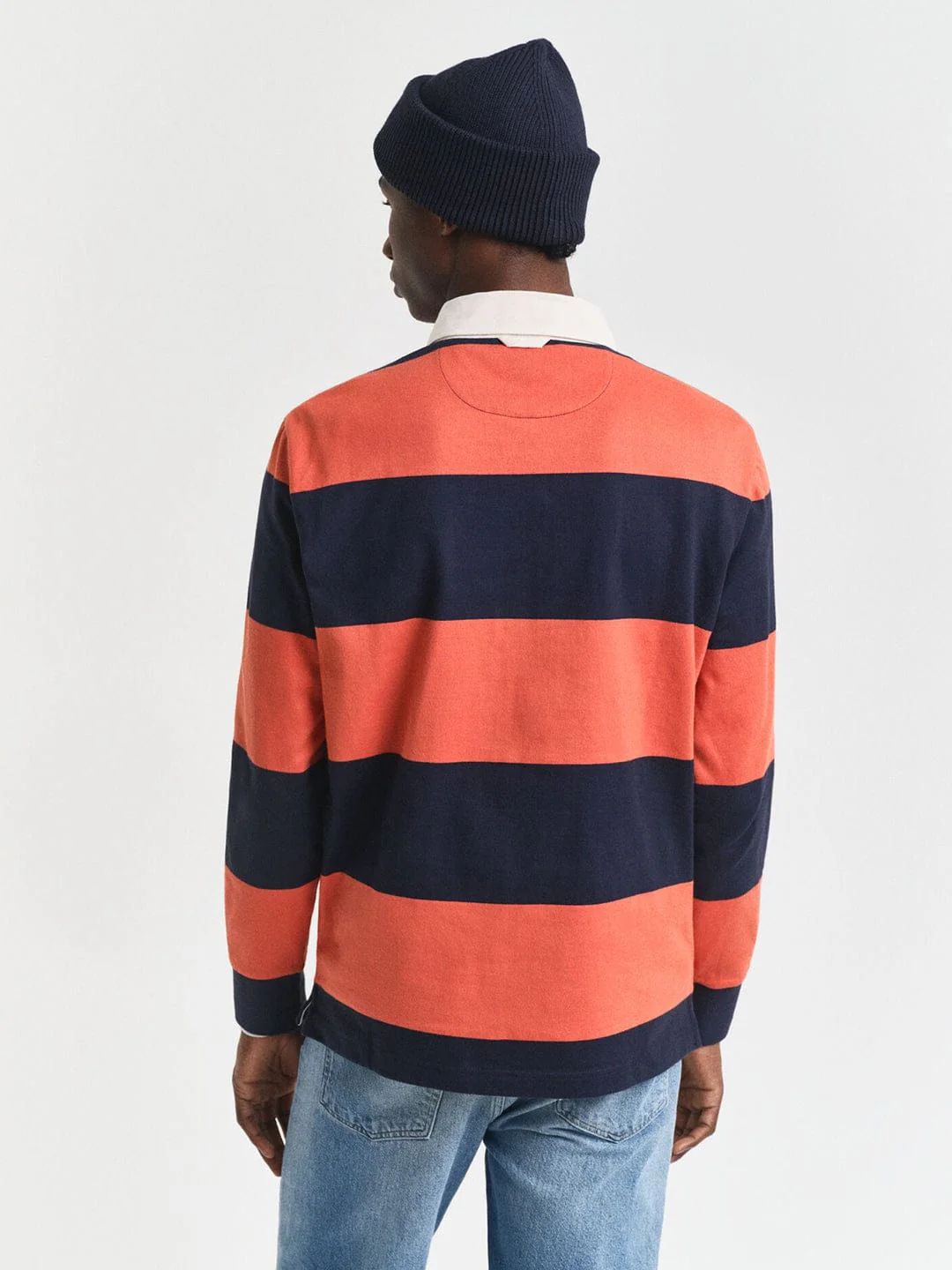 Gant Men Blue Striped Polo Tshirt - Image 5