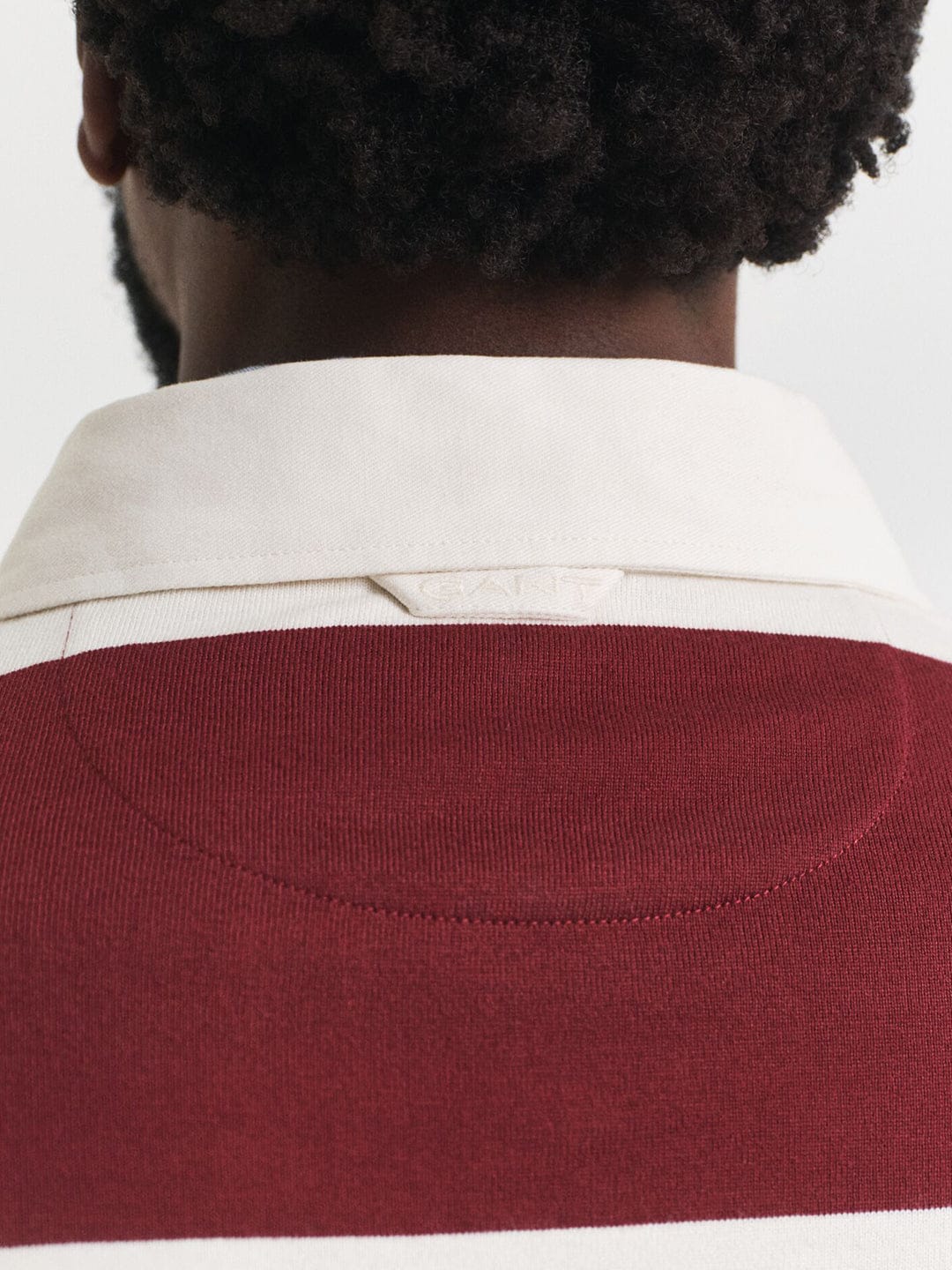 Gant Men Blue Striped Polo Tshirt - Image 3