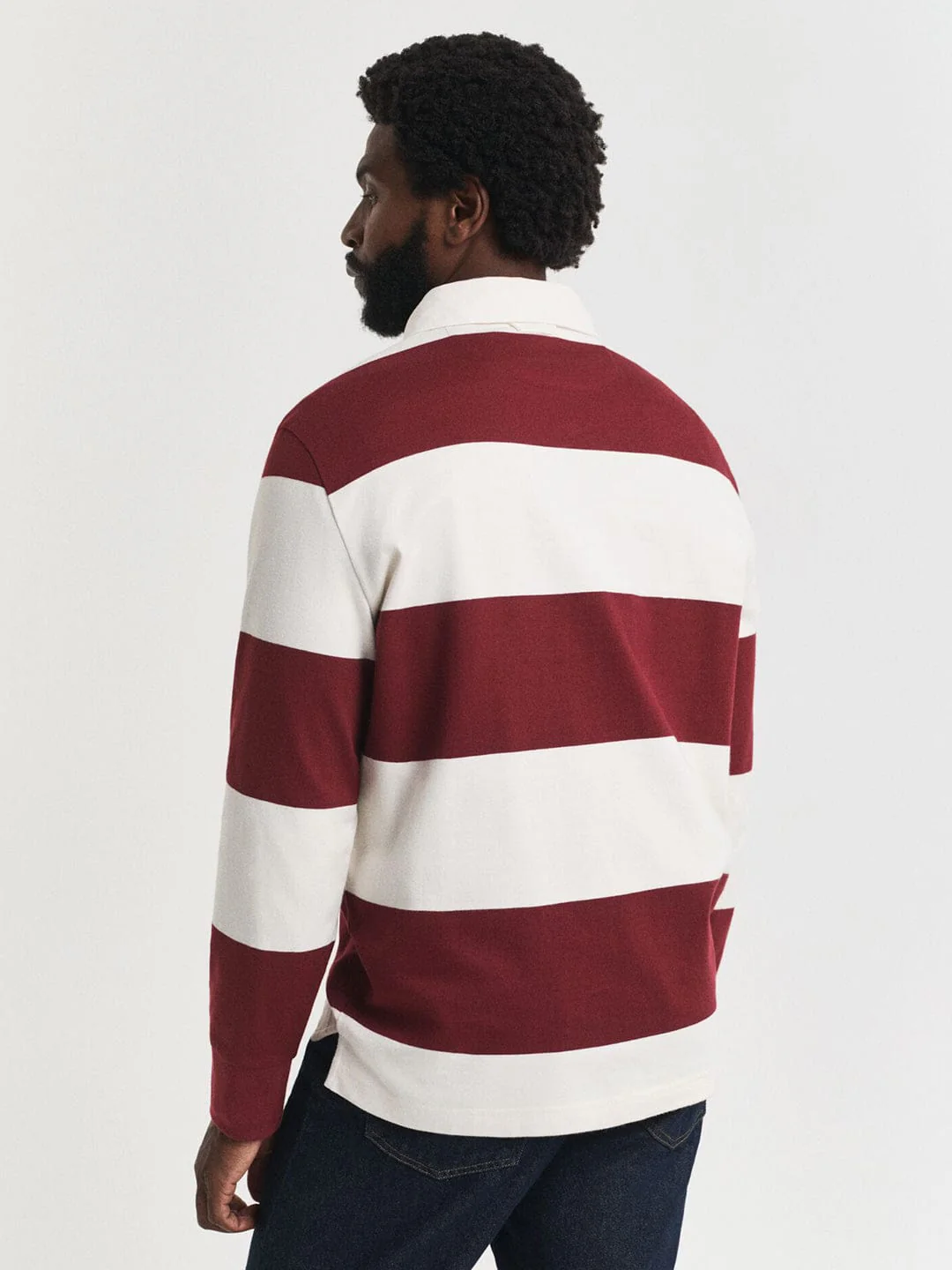 Gant Men Blue Striped Polo Tshirt - Image 5