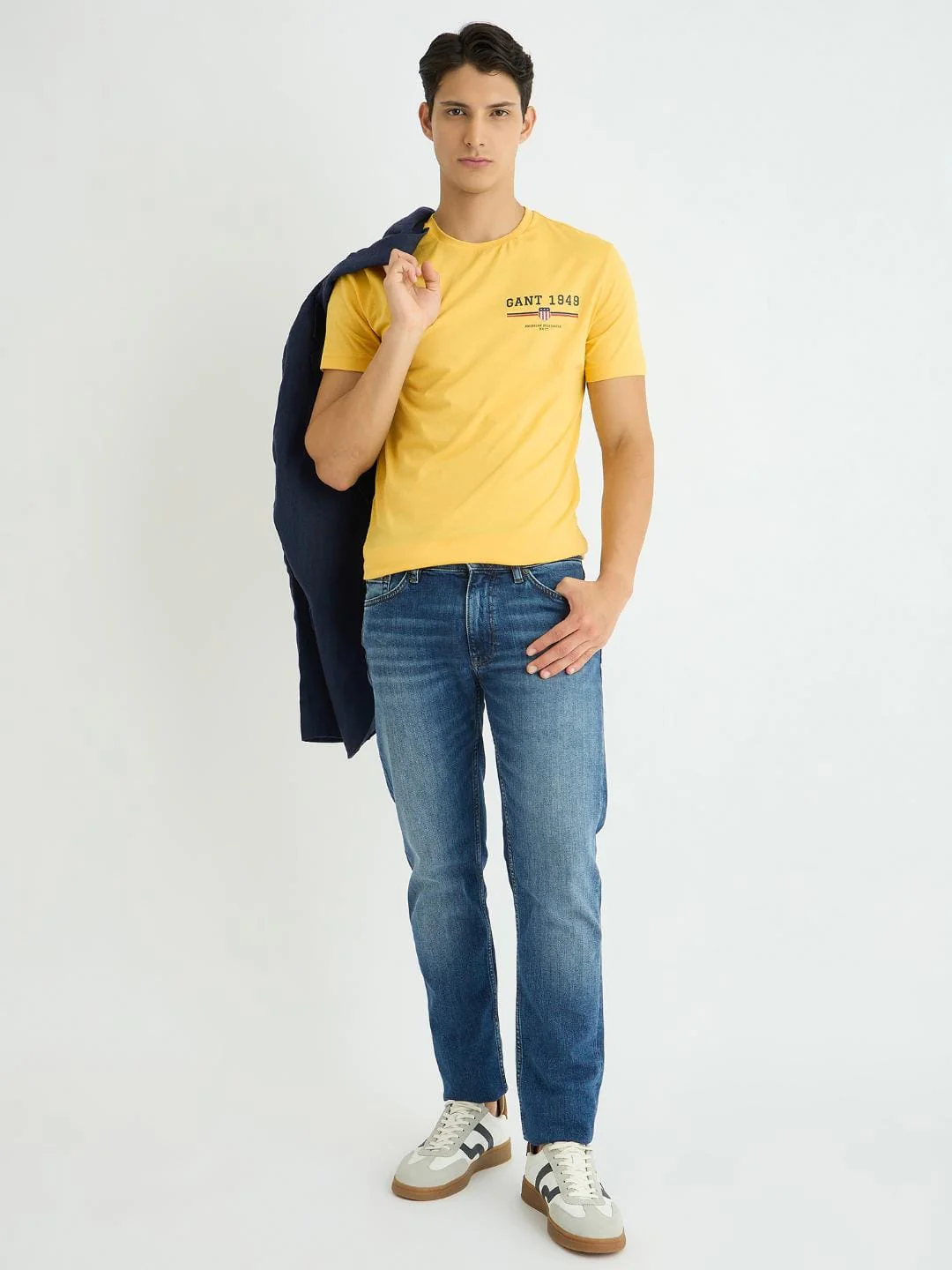 Gant Men Yellow Solid Tshirt - Image 4